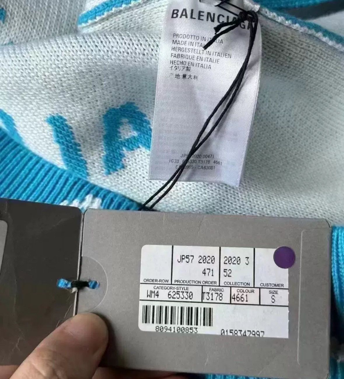 Balenciaga Balenciaga sky blue barrage cardigan shirt2412-Nextarrow Size US M / EU 48-50 / 2 - 5 Thumbnail