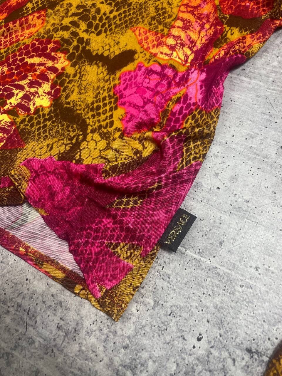 Versace Jeans Couture Vintage Versace Snake Skin Printed Long Neck Top Y2K Size L / US 10 / IT 46 - 11 Thumbnail