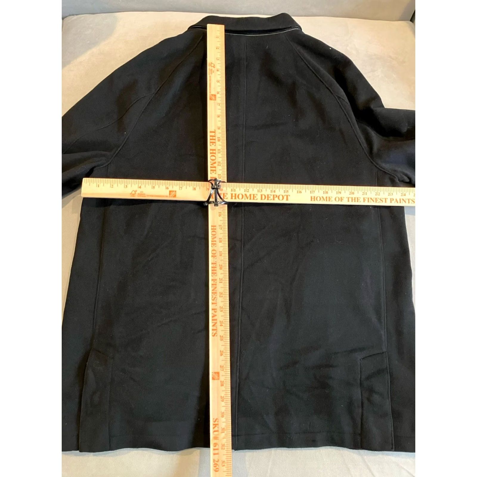 Ralph Lauren VINTAGE Polo Ralph Lauren Jacket Coat Wool Leather Trim Black XL Button Zip Pockets All Seasons Full Zip Men Overcoat Classic Preppy Motorcycle? Size US XL / EU 56 / 4 - 7 Thumbnail