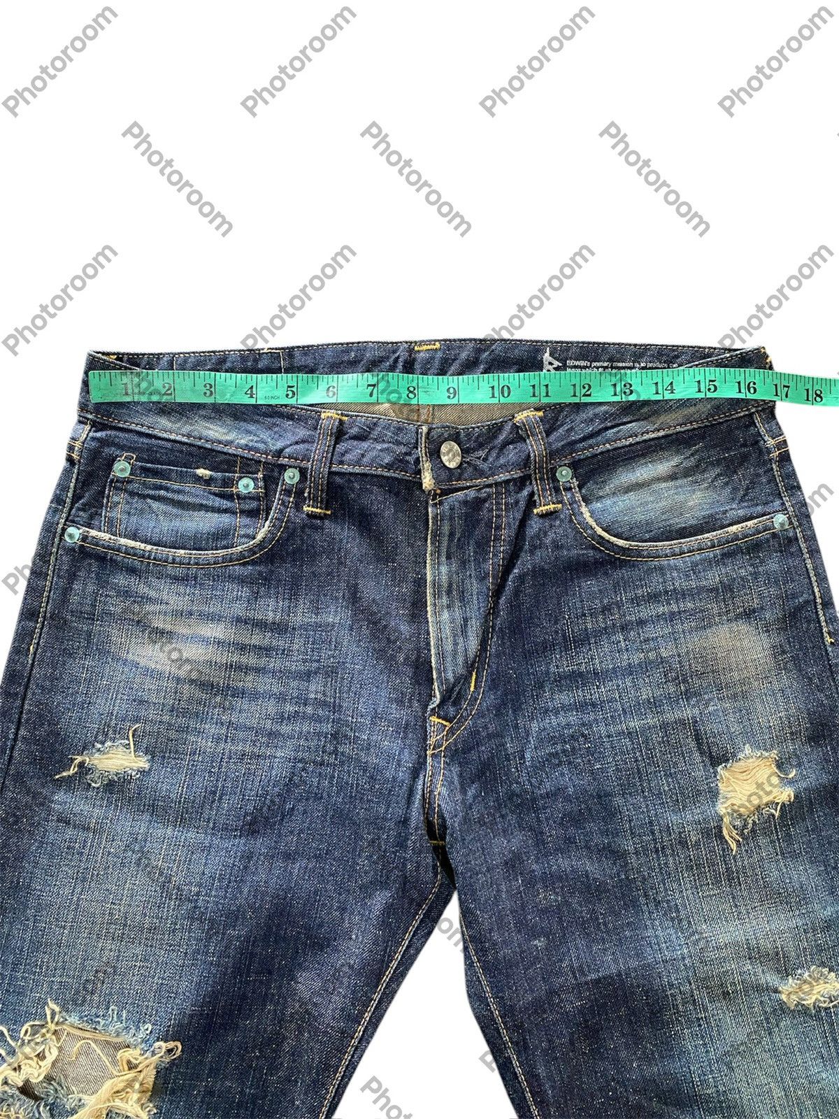 Edwin × Hysteric Glamour × Tornado Mart Vintage Jeans Japanese Edwin 502 Mud Rusty Distressed Size US 32 / EU 48 - 13 Thumbnail