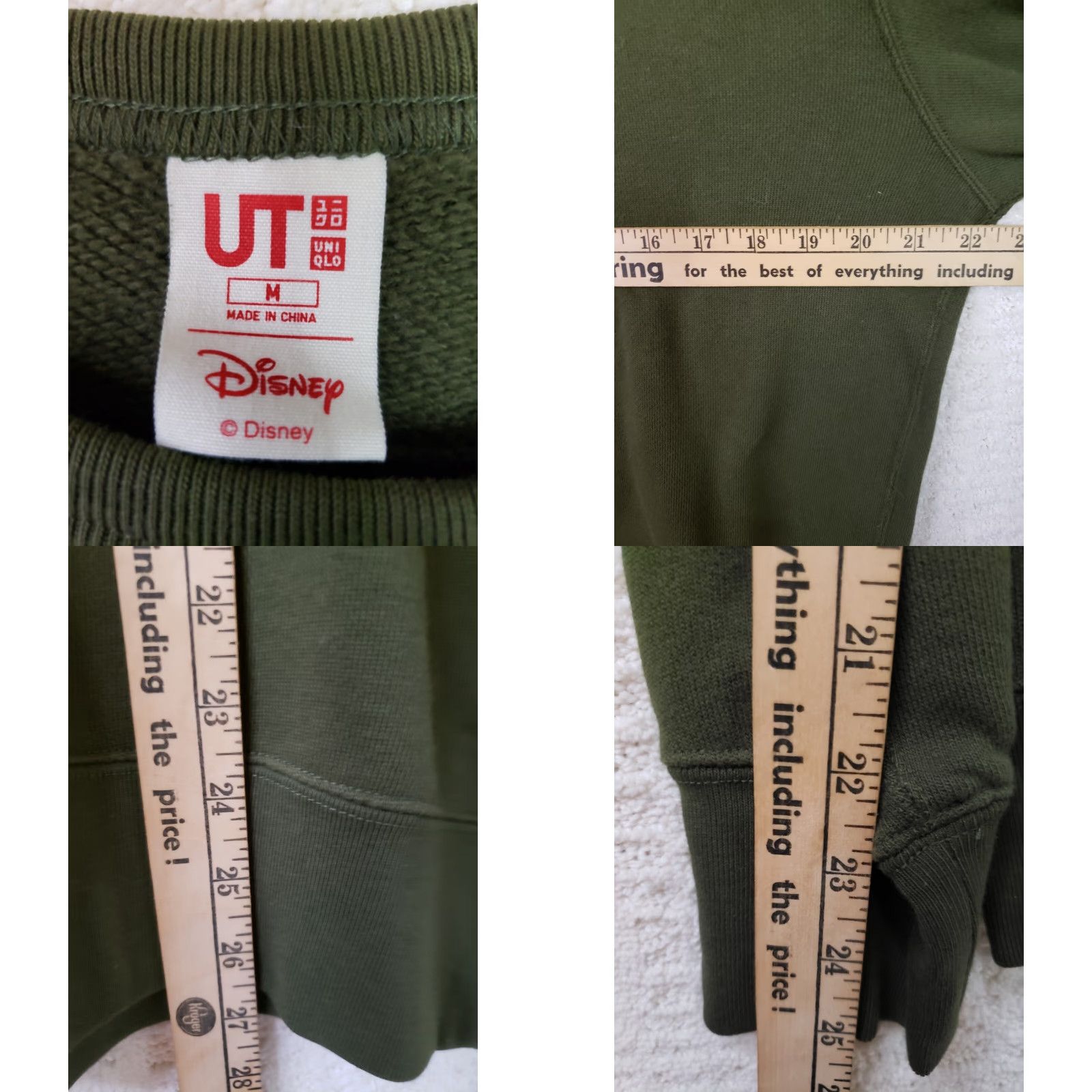 Disney Disney Mickey Mouse Green Long Sleeve Crewneck Sweatshirt Men's M Size US M / EU 48-50 / 2 - 8 Thumbnail