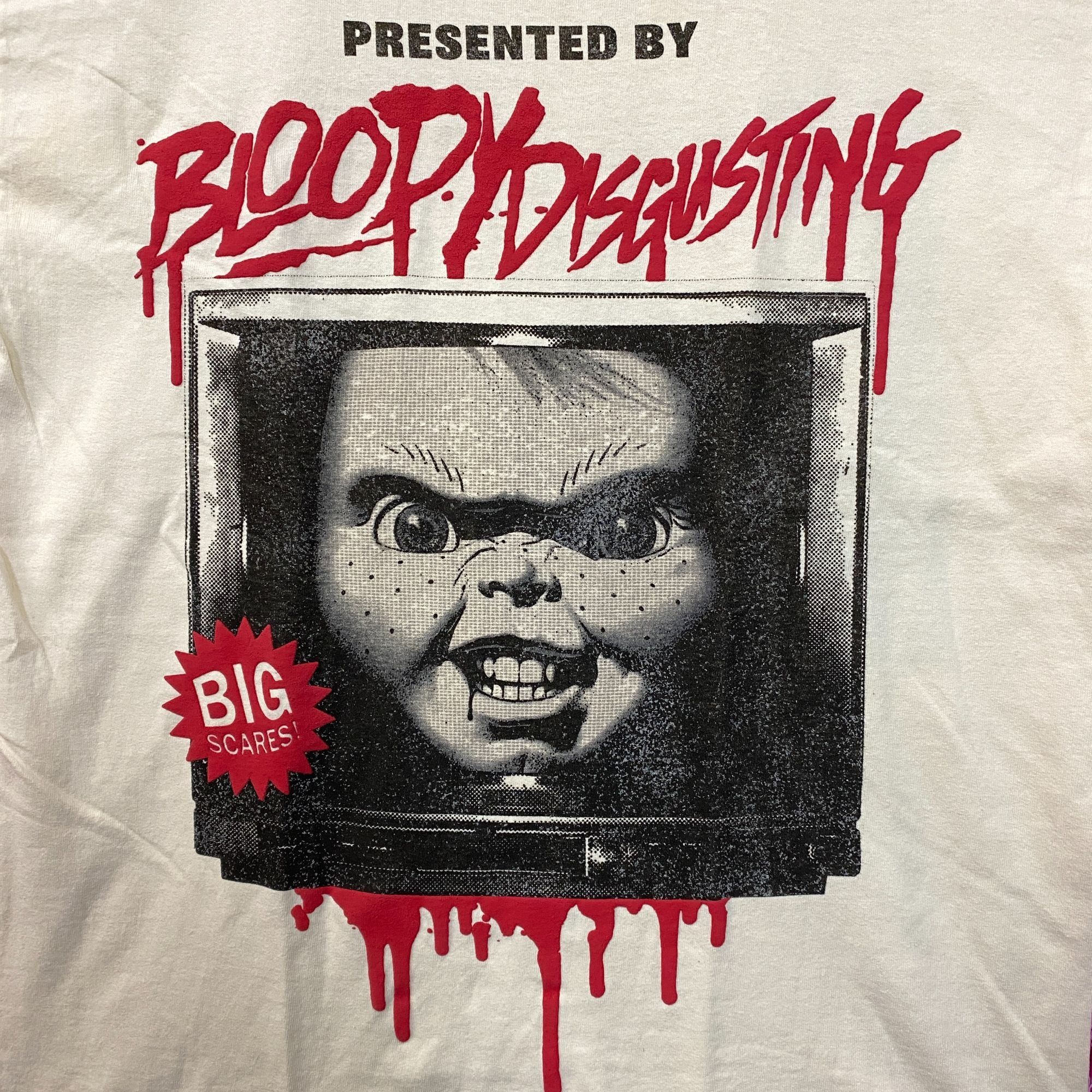 Ripple Junction Bloody Disgusting X Chucky Child's Play Horror Beige T-Shirt Size US M / EU 48-50 / 2 - 2 Thumbnail