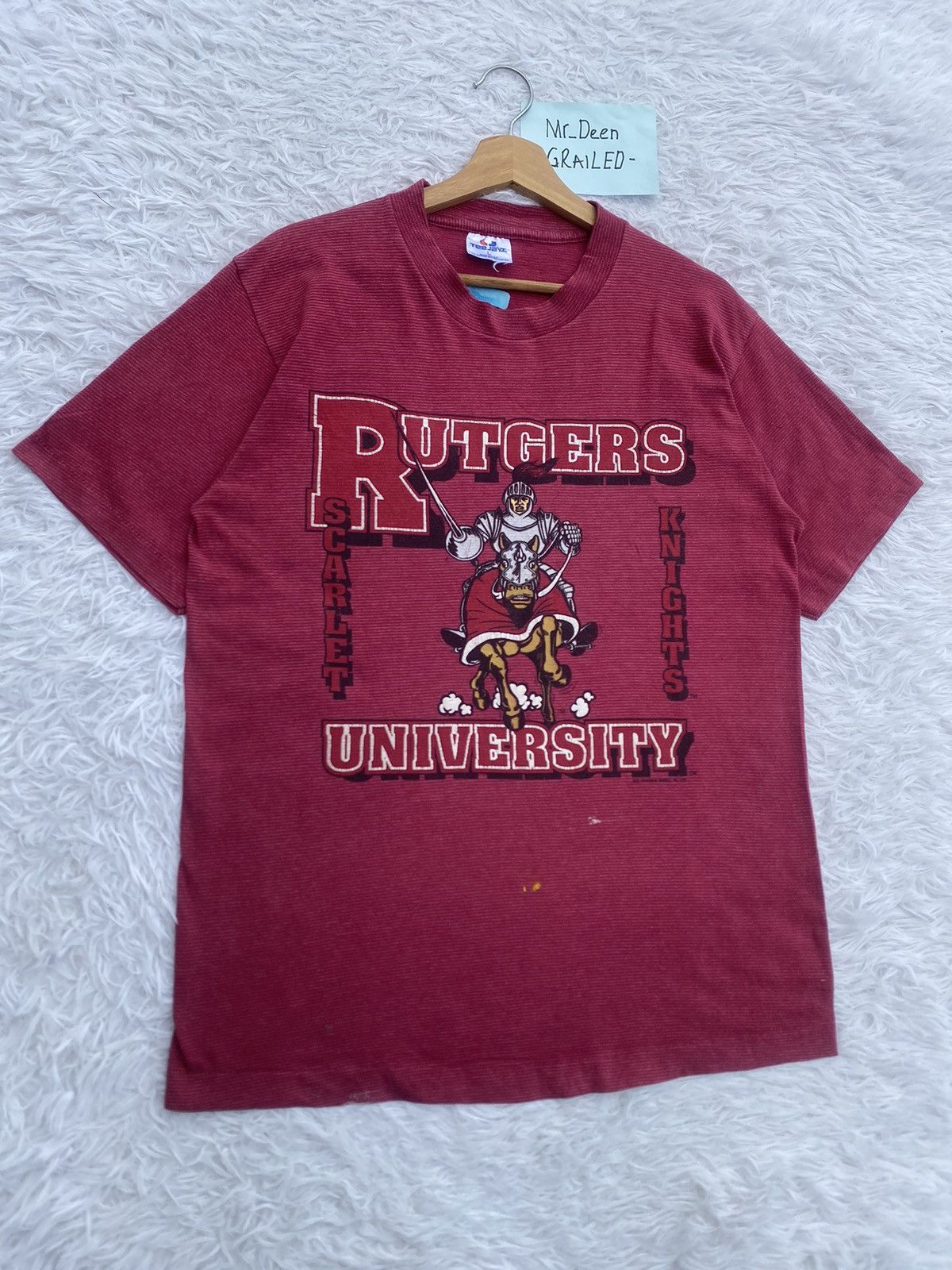 Vintage Vintage 90s Rutgers University Scarlet Knights NCAA T-Shirt Size US L / EU 52-54 / 3 - 2 Thumbnail