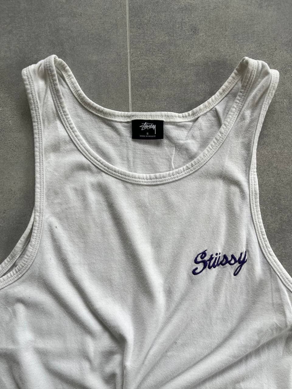 Stussy Stussy Logo White Tank Top Size US S / EU 44-46 / 1 - 3 Thumbnail