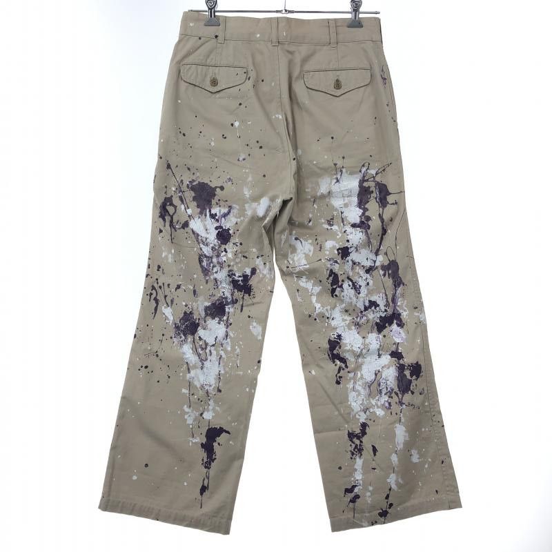Needles Cropped Pants Paint Design Long Beige Size US 31 - 2 Thumbnail