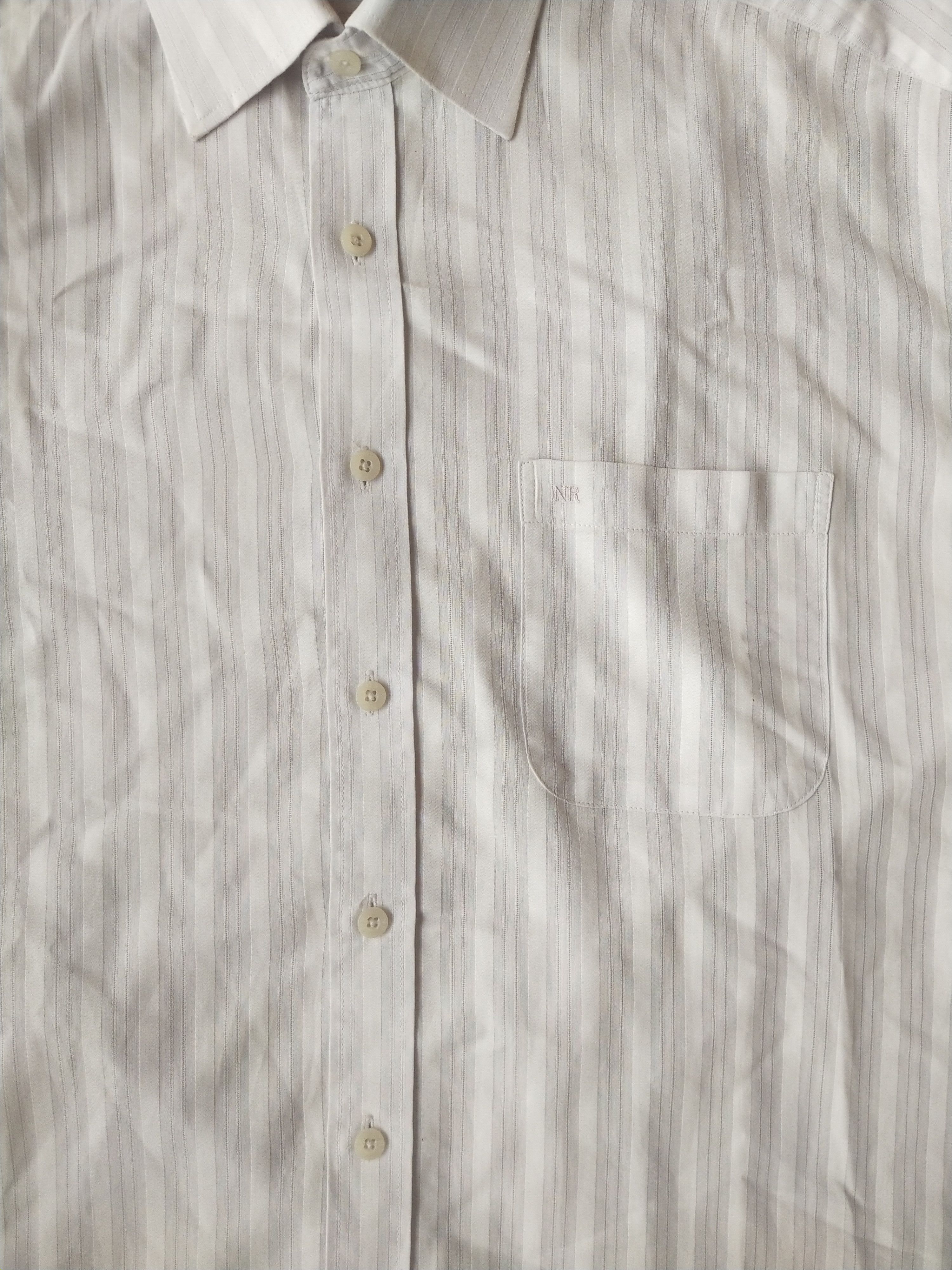 Nina Ricci Vintage Nina Ricci Paris Monogram Satin Stripe Dress Shirt Size XL / US 12-14 / IT 48-50 - 2 Thumbnail