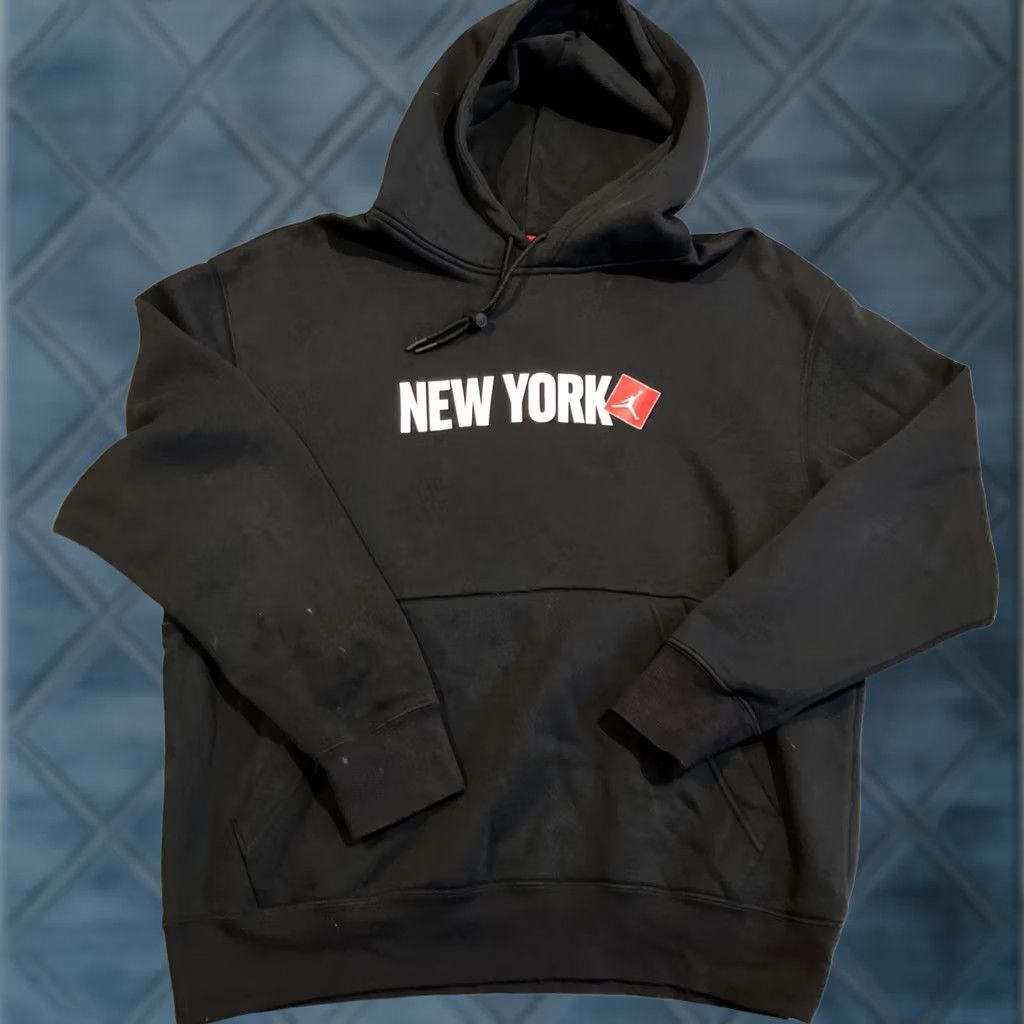 Nike VINTAGE? NWOT - Nike Air Jordan NYC Black Pullover Hoodie Men's L Size US L / EU 52-54 / 3 - 1 Thumbnail