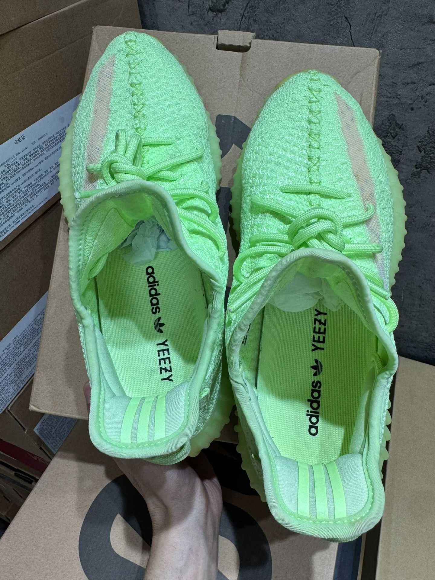 Adidas Adidas YEEZY350 Glow Green Lowtop Sneakers 40 Men Size US 7.5 / EU 40-41 - 1 Thumbnail