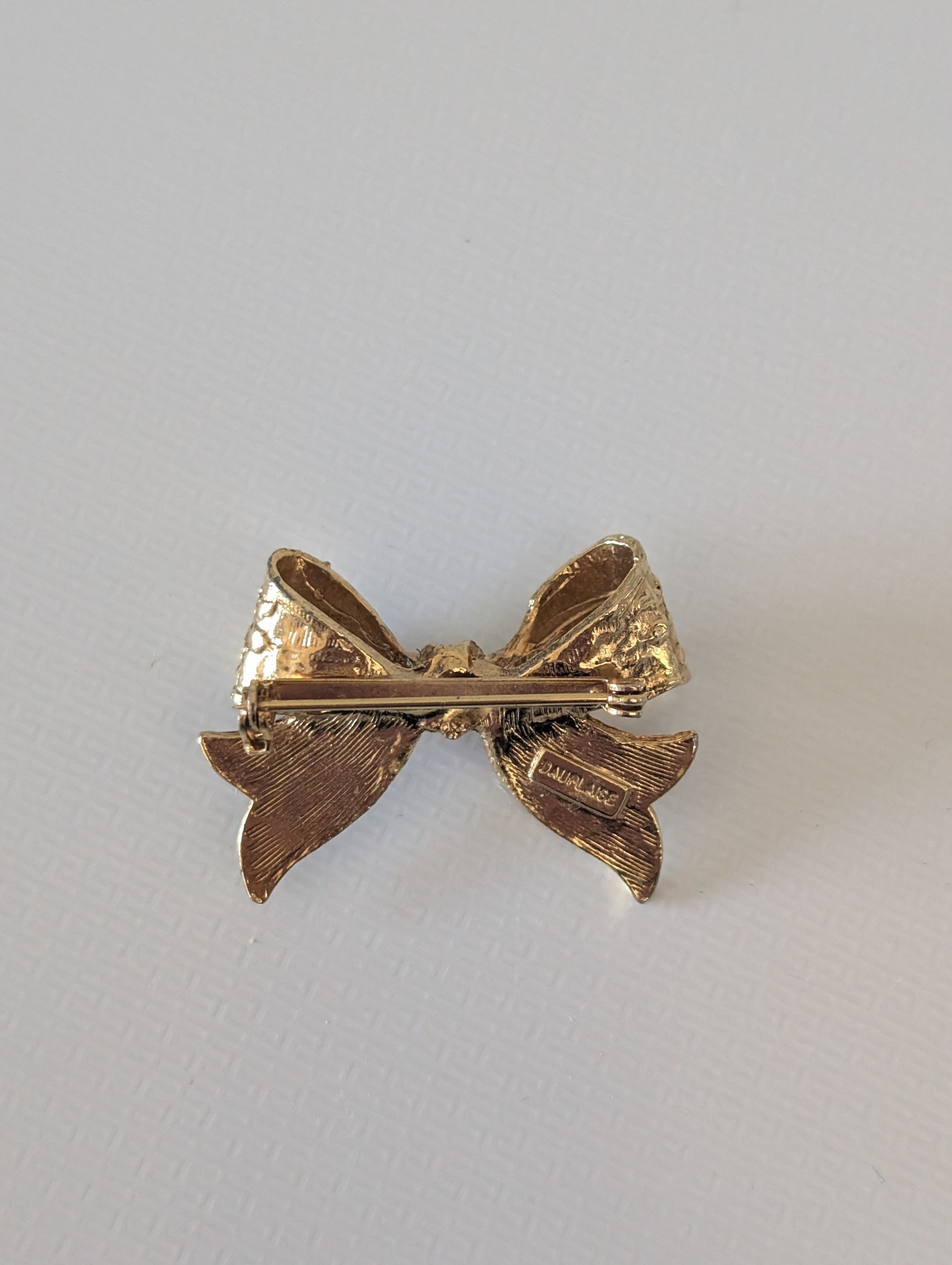 Other Carol Dauplaise Vintage Gold-Tone Filigree Bow Brooch Size ONE SIZE - 5 Thumbnail