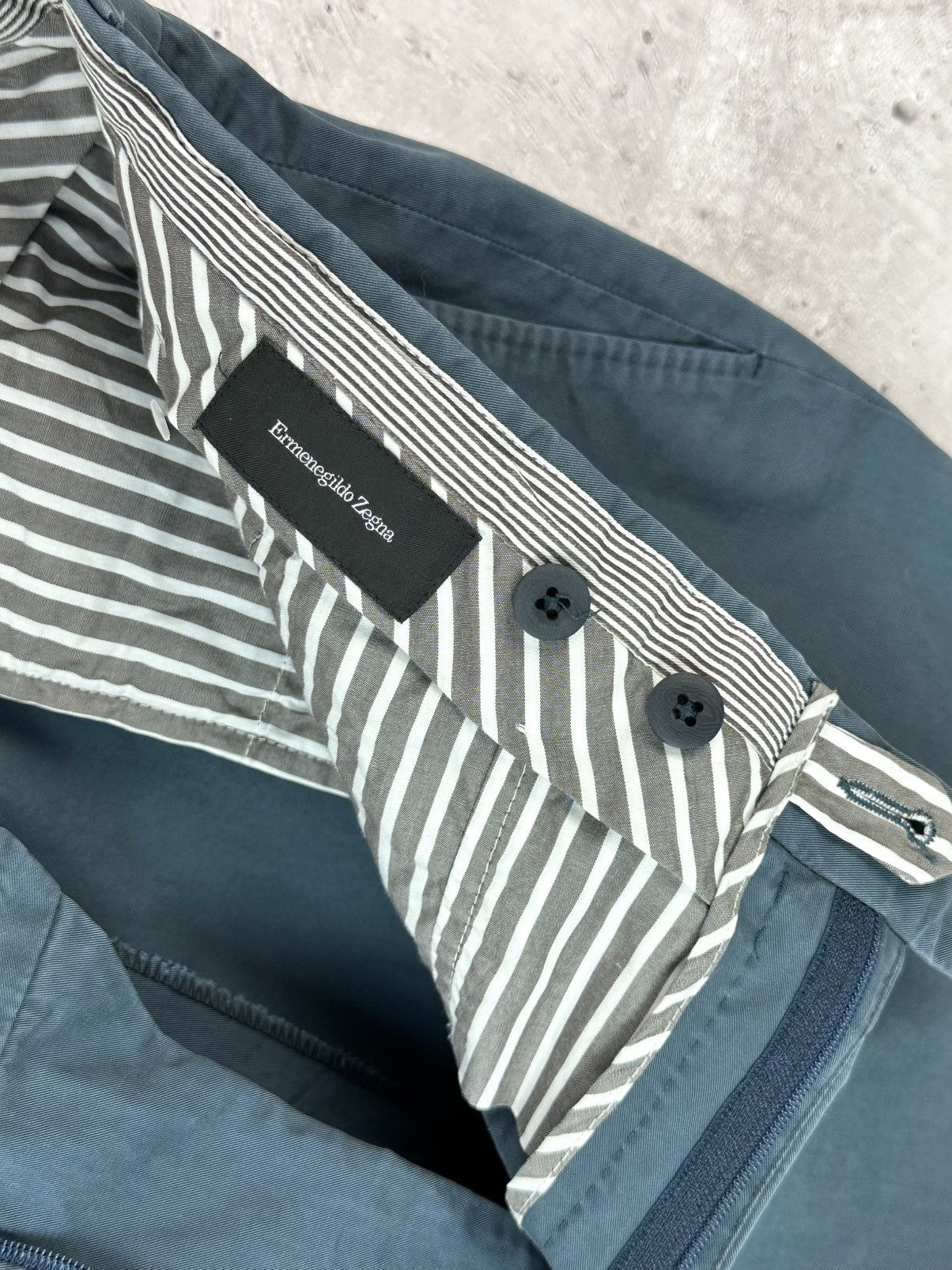 Ermenegildo Zegna Ermenegildo Zegna Slim-fit Blue Cotton Men’s Chino Pants Size US 36 / EU 52 - 7 Thumbnail
