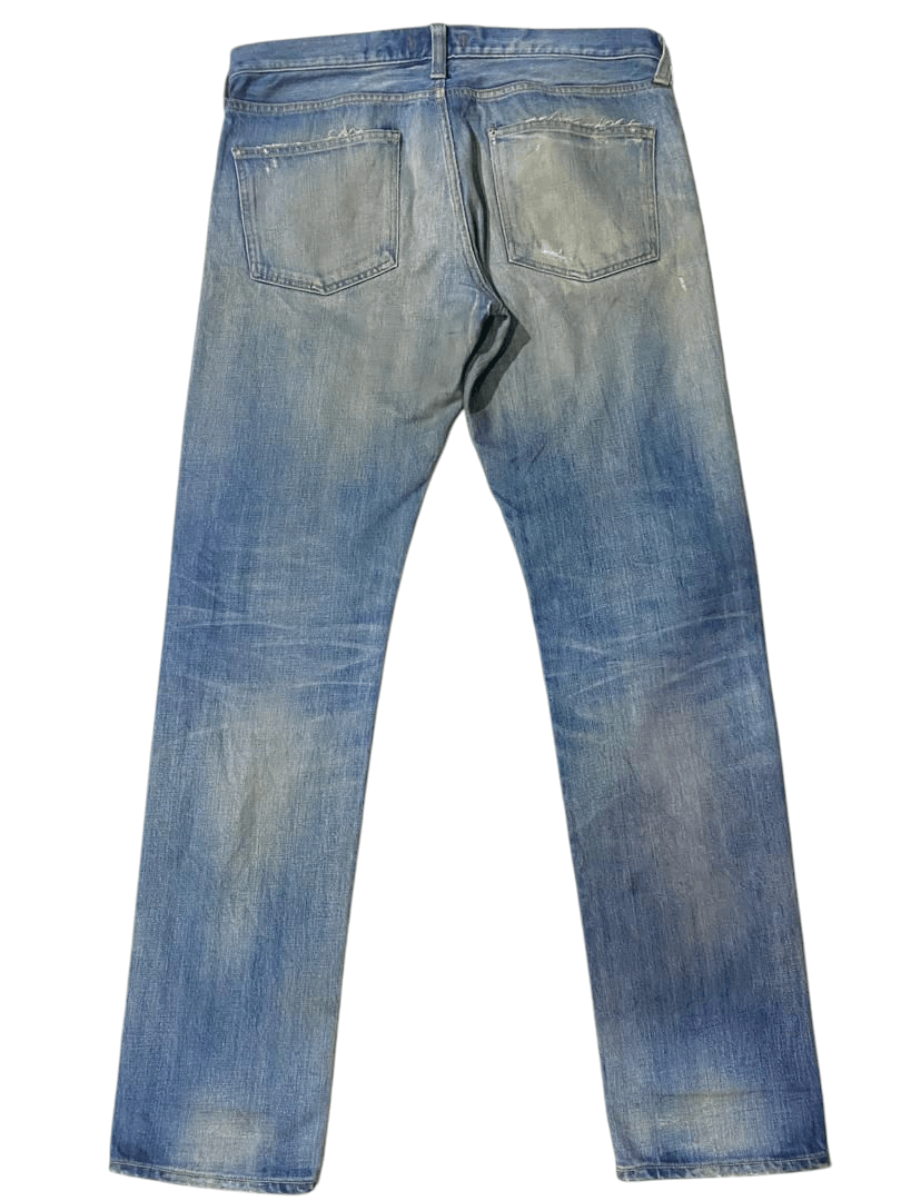 If Six Was Nine × Japanese Brand Vintage Japanese Brand Red Card Blue Washed Distressed Jeans Size US 36 / EU 52 - 2 Thumbnail