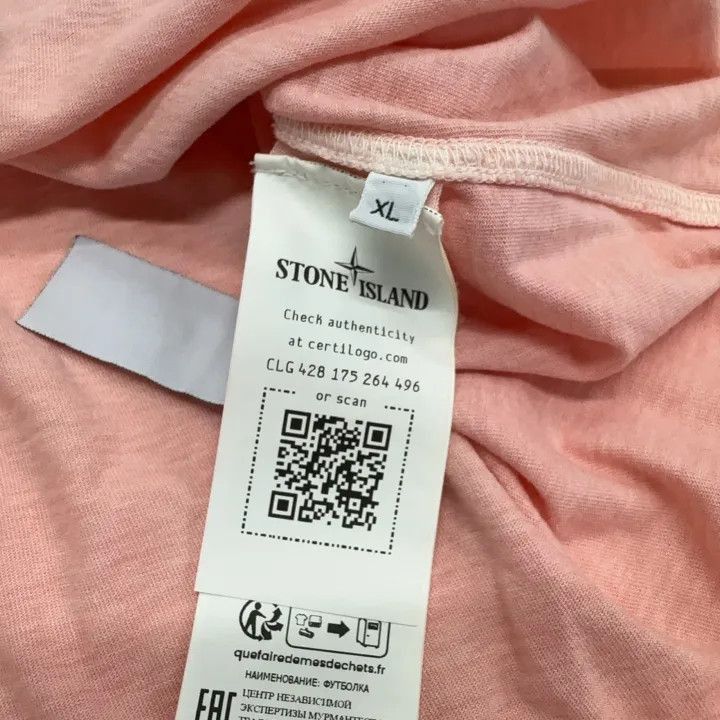 Stone Island Stone Island Pink Short Sleeve TShirt -2506 Size US XL / EU 56 / 4 - 6 Thumbnail