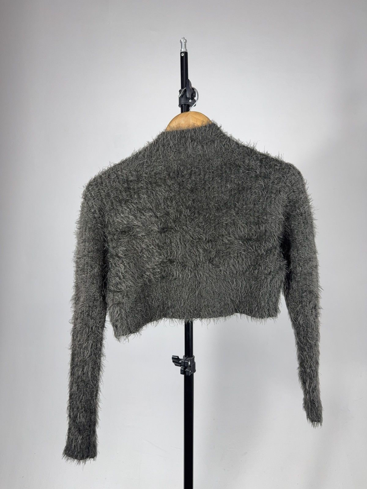 If Six Was Nine Fuzzy Japanese 00s Cropped Mohair Like Knit Bolero Cardigan Size S / US 4 / IT 40 - 5 Thumbnail