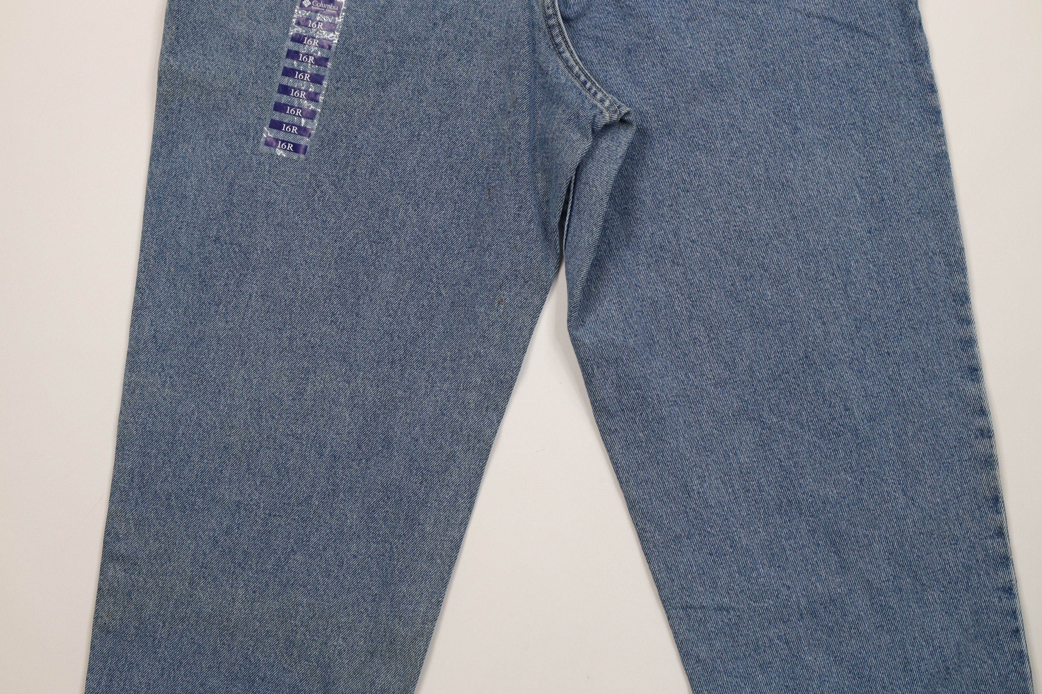 Columbia Deadstock Vintage 90s Columbia Fit Denim Jeans Blue Cotton Size 38" / US 16 / IT 52 - 11 Thumbnail