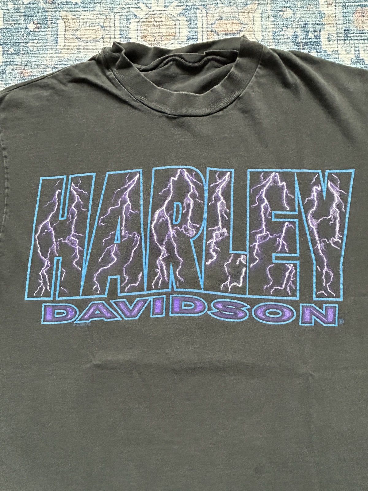 Harley Davidson Vintage 90s Harley Davidson Lightning Graphic Tee Size US M / EU 48-50 / 2 - 2 Thumbnail