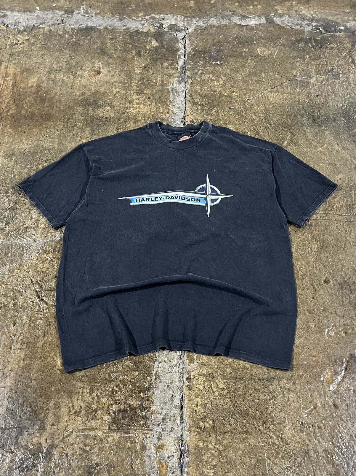 Harley Davidson × Vintage Crazy Vintage 90s Harley Davidson Eagle Logo Biker Tee Shirt Size US XL / EU 56 / 4 - 1 Thumbnail