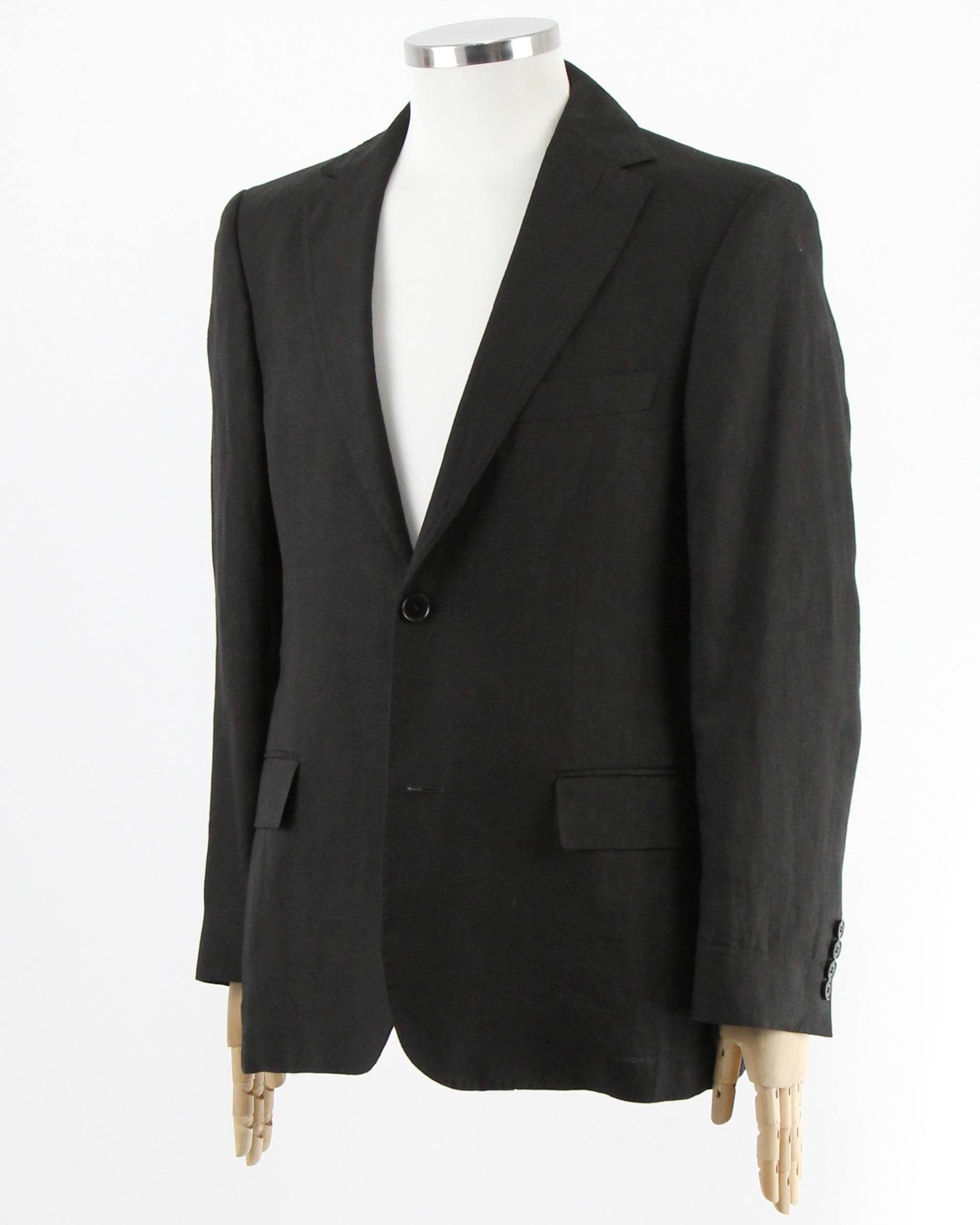 Hugo Boss HUGO BOSS Black linen jacket Size 46R - 2 Thumbnail
