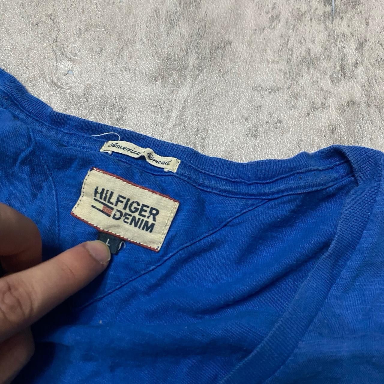 Tommy Hilfiger Tommy Hilfiger blue and green streetwear shirt Size US L / EU 52-54 / 3 - 3 Thumbnail