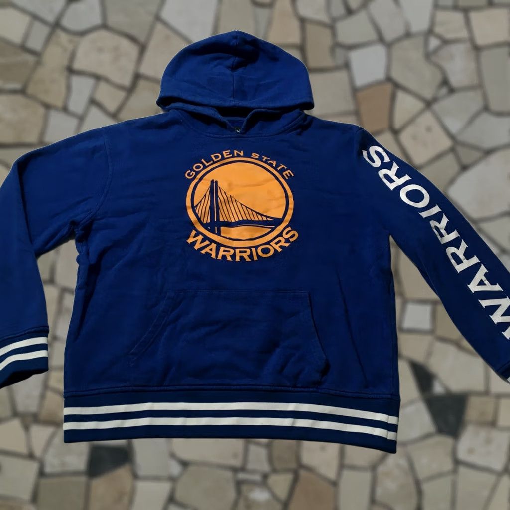 NBA VINTAGE NBA Basketball Golden State Warriors Blue Hoodie Men's LARGE Size US L / EU 52-54 / 3 - 1 Thumbnail