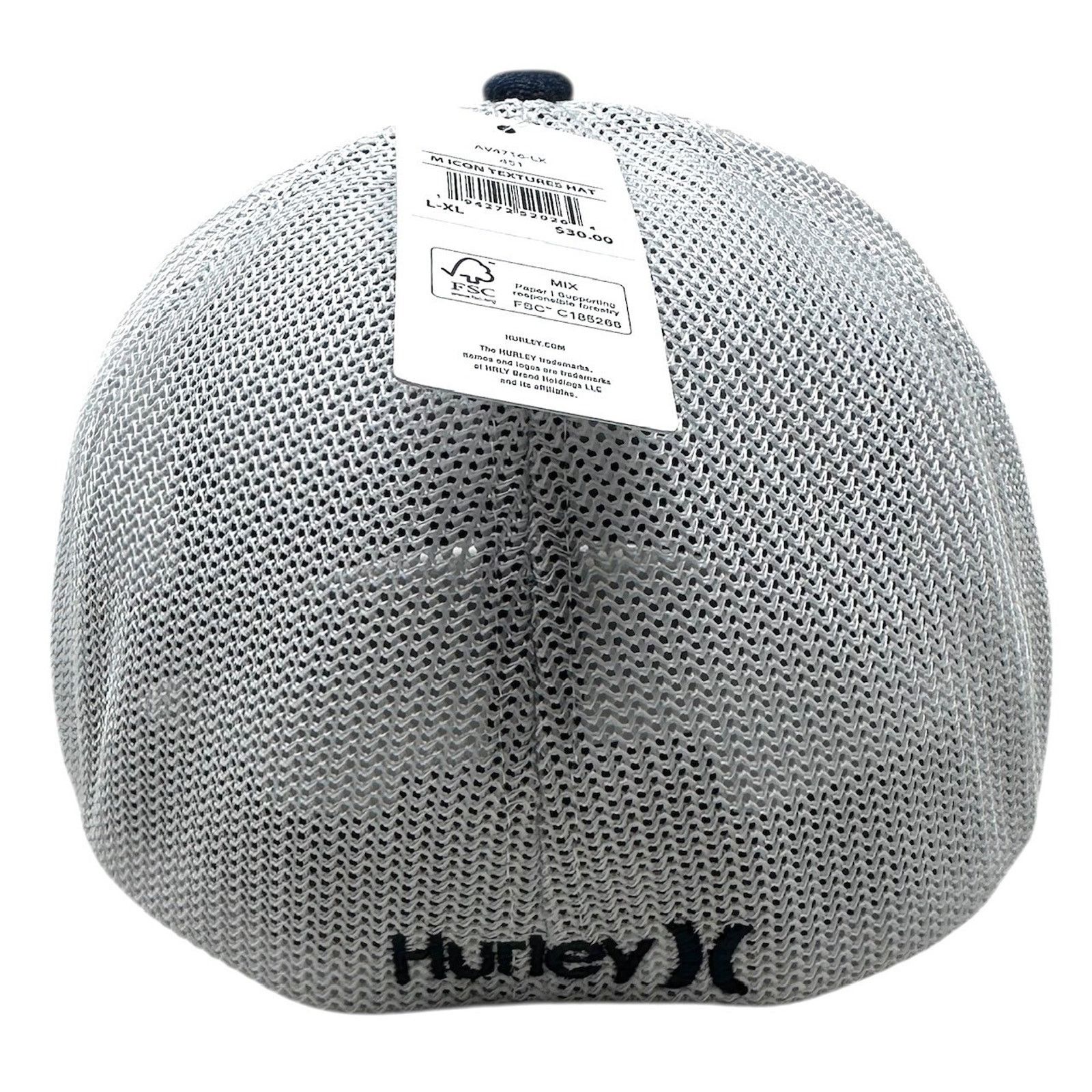 Hurley Hurley Hat Icon Textures Stretch Flex Fit Mesh Trucker Cap Size ONE SIZE - 3 Thumbnail