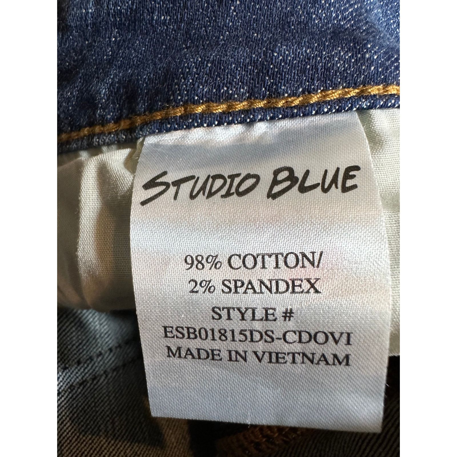 Other Studio Blue Straight Jeans Clean Double Vision 29 Size 29" - 12 Thumbnail