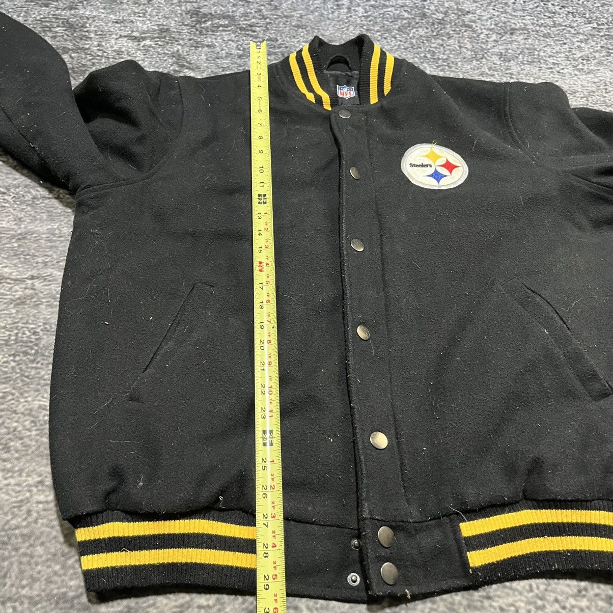 NFL VINTAGE PITTSBURGH STEELERS NFL VARSITY BOMBER JACKET XL Size US XL / EU 56 / 4 - 12 Thumbnail