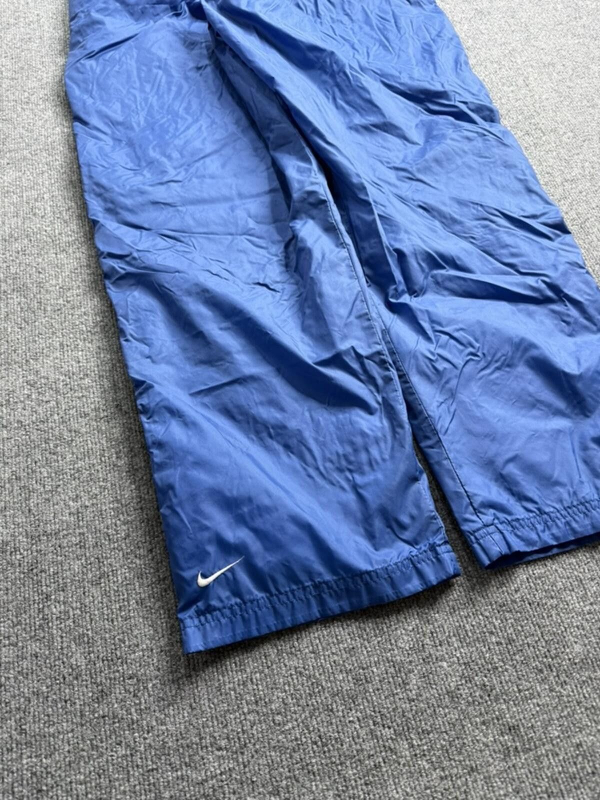 Nike Y2K Nike Baggy Wide Leg Nylon Insulated Trackpants Blue L Size US 34 / EU 50 - 3 Thumbnail