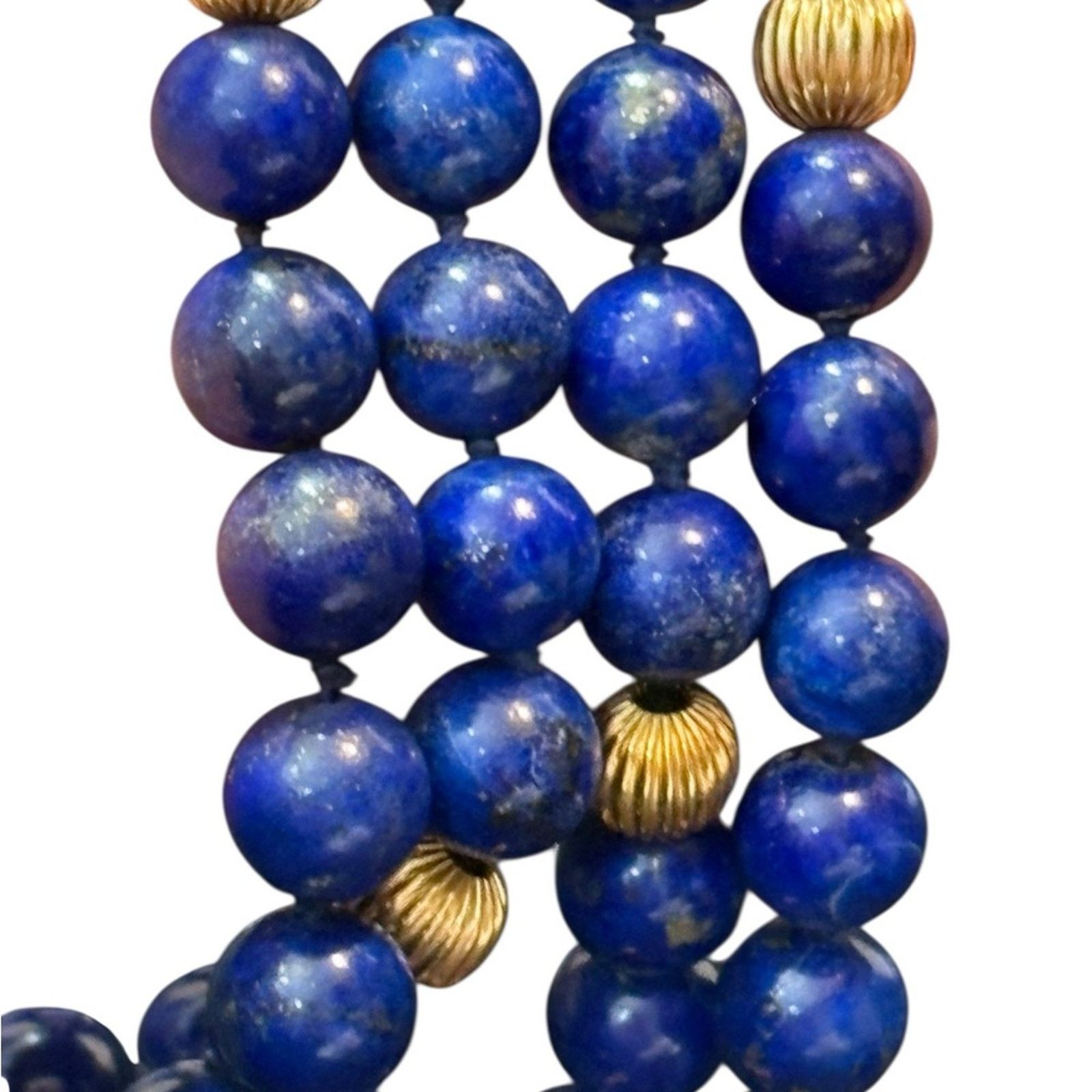 Other Lapis Lazuli Bead Necklace 32” | 14K Gold Spacers & Clasp Size ONE SIZE - 3 Thumbnail