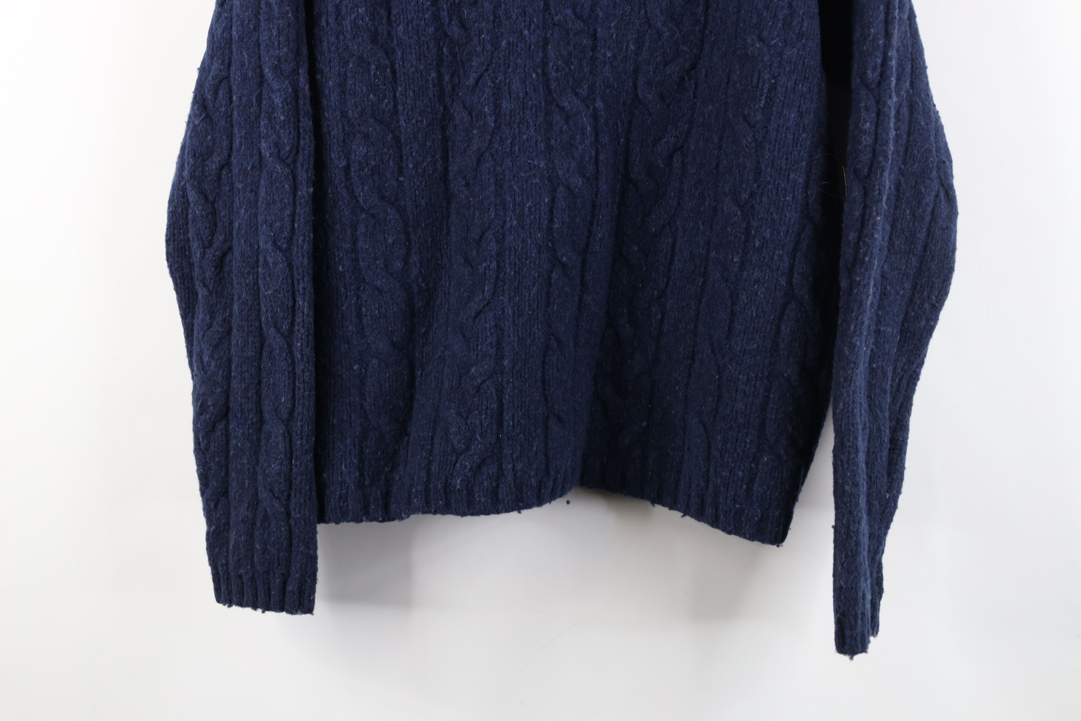 American Eagle Outfitters Vintage Y2K American Eagle Fisherman Cable Knit Sweater Blue Size XL / US 12-14 / IT 48-50 - 3 Thumbnail