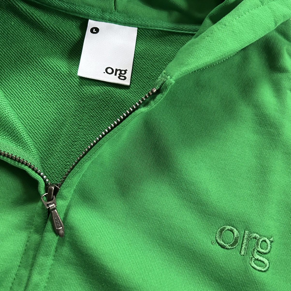 Bottega Veneta nul1.org (nu-14) slime green YKK full zip wide boxy cropped Size US L / EU 52-54 / 3 - 11 Thumbnail