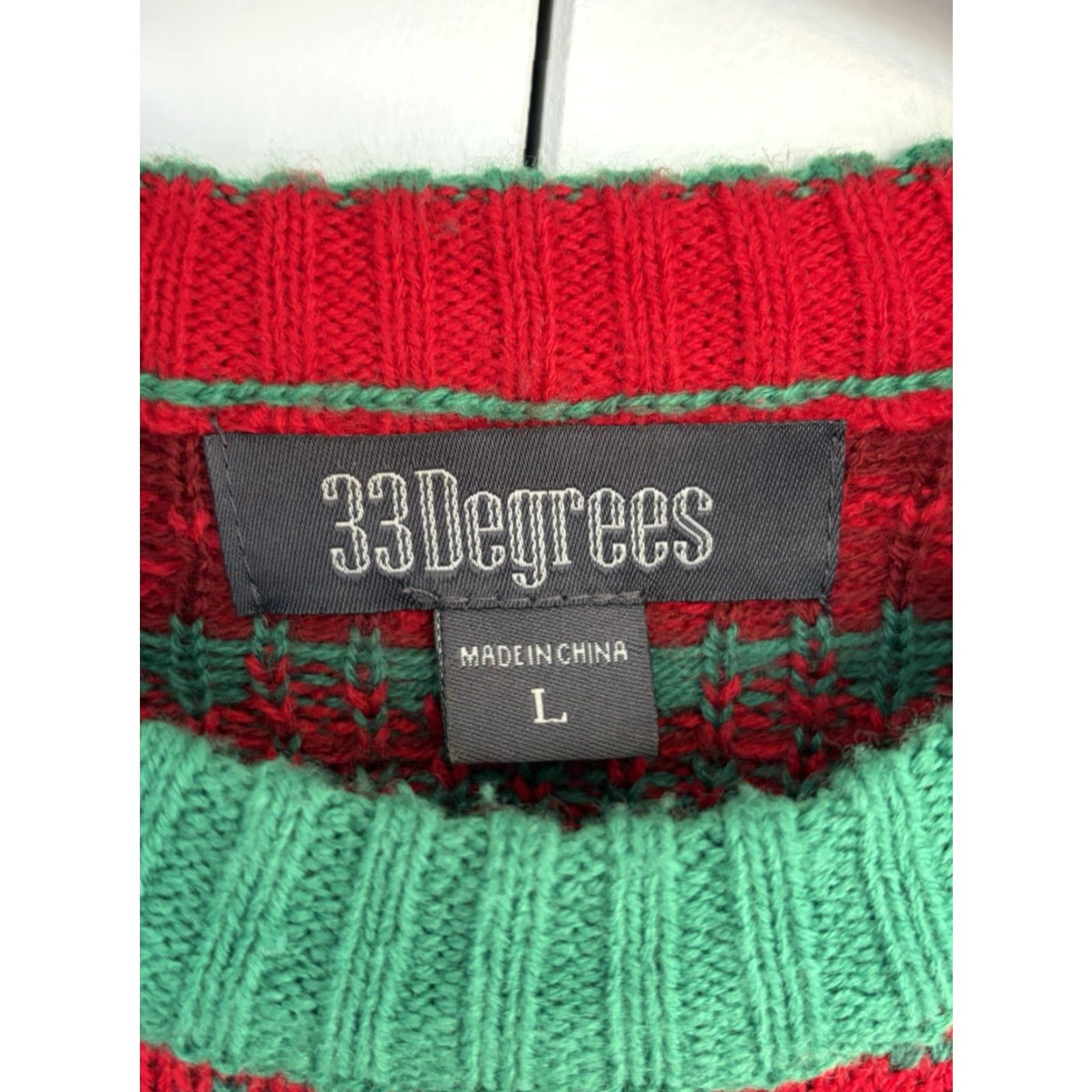 Vintage Festive Christmas Sweater Green Dragon Design Unisex Adults Large Red Crew Neck Long Sleeve Pullover Winter 33 Degrees Christmas Theme Shirt/ Sweater Size US L / EU 52-54 / 3 - 5 Thumbnail