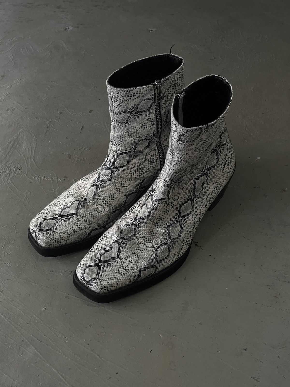 KMRii Snakeskin Chelsea Zipper Boots Inspired by Saint Laurent Size US 8 / EU 41 - 6 Thumbnail