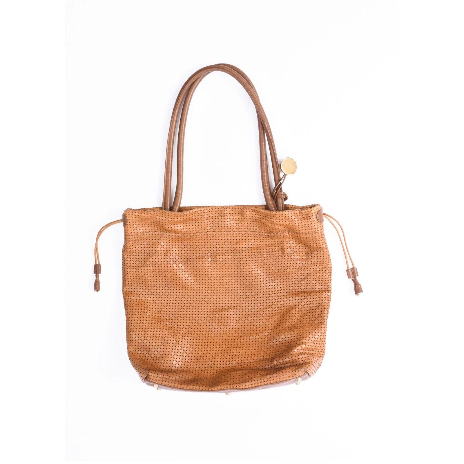 Furla Women's Furla Tan Perforated Leather Tote Bag Size ONE SIZE - 1 Thumbnail