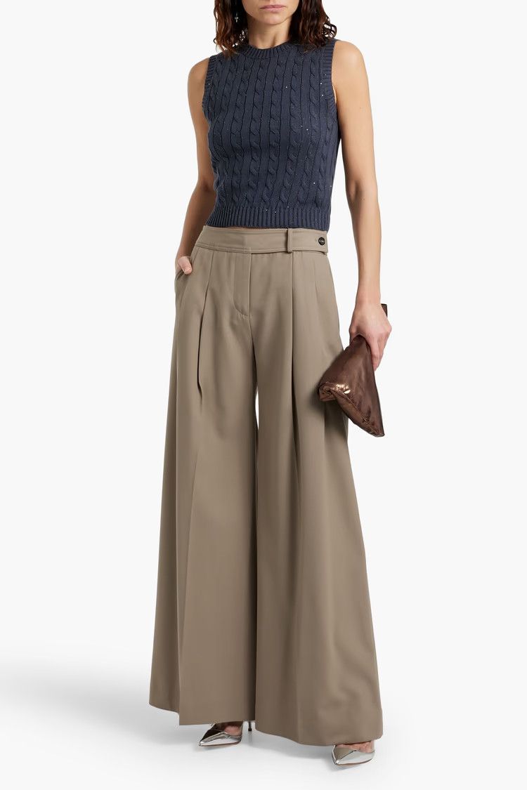 Brunello Cucinelli o1y0825 Crewneck Sleeveless Sweater in Navy Blue Size S / US 4 / IT 40 - 2 Thumbnail