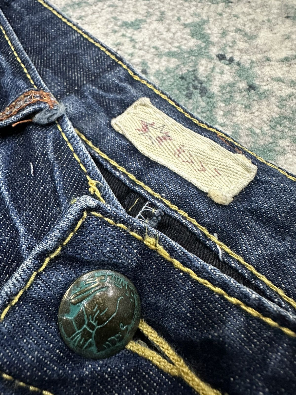 Japanese Brand Japanese Brand Studded Pocket Flare Denim Size US 28 / EU 44 - 6 Thumbnail
