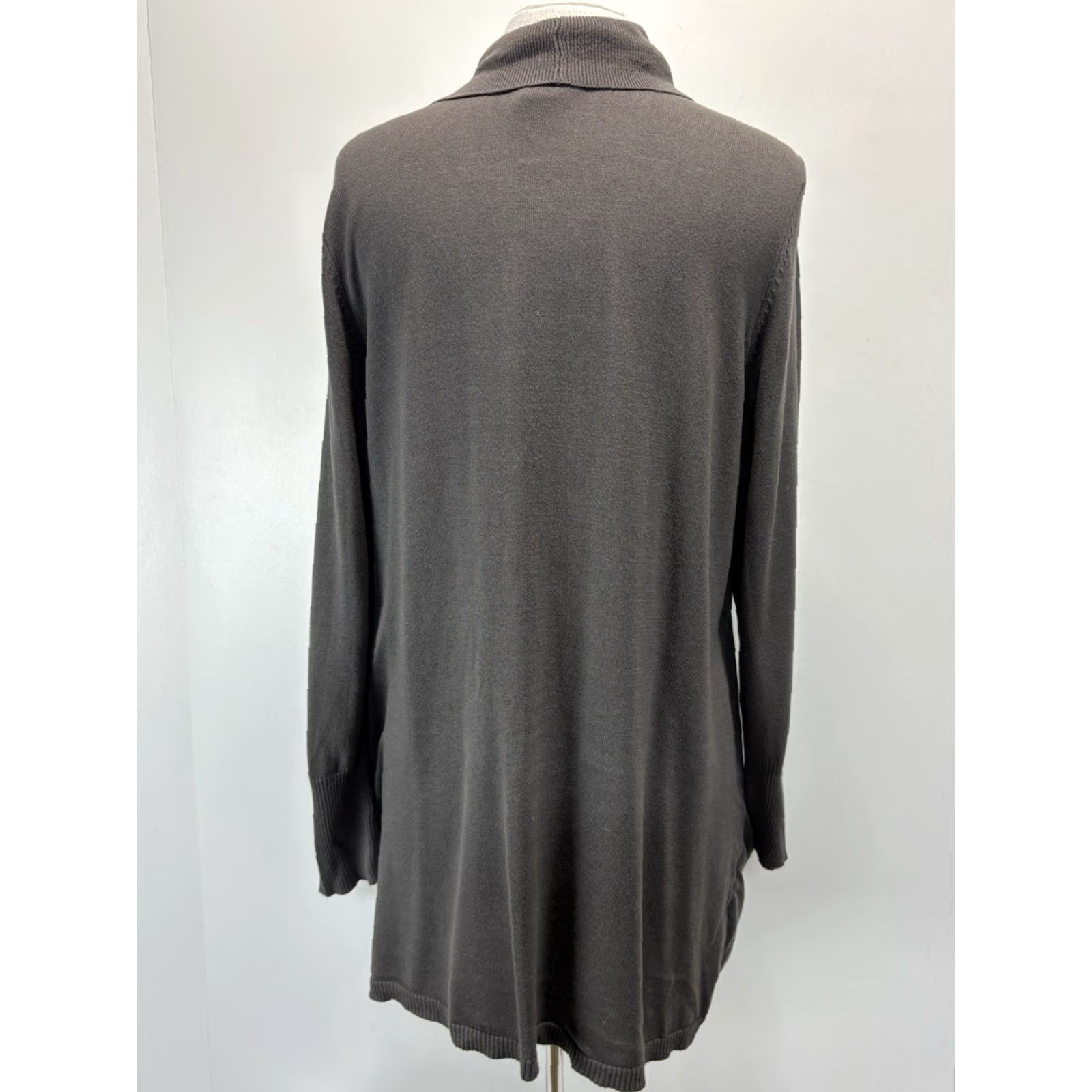 Soft Surroundings SOFT SURROUNDINGS Cardigan Sweater 1X Plus Women’s Grey Knit with Pockets Size XL / US 12-14 / IT 48-50 - 3 Thumbnail