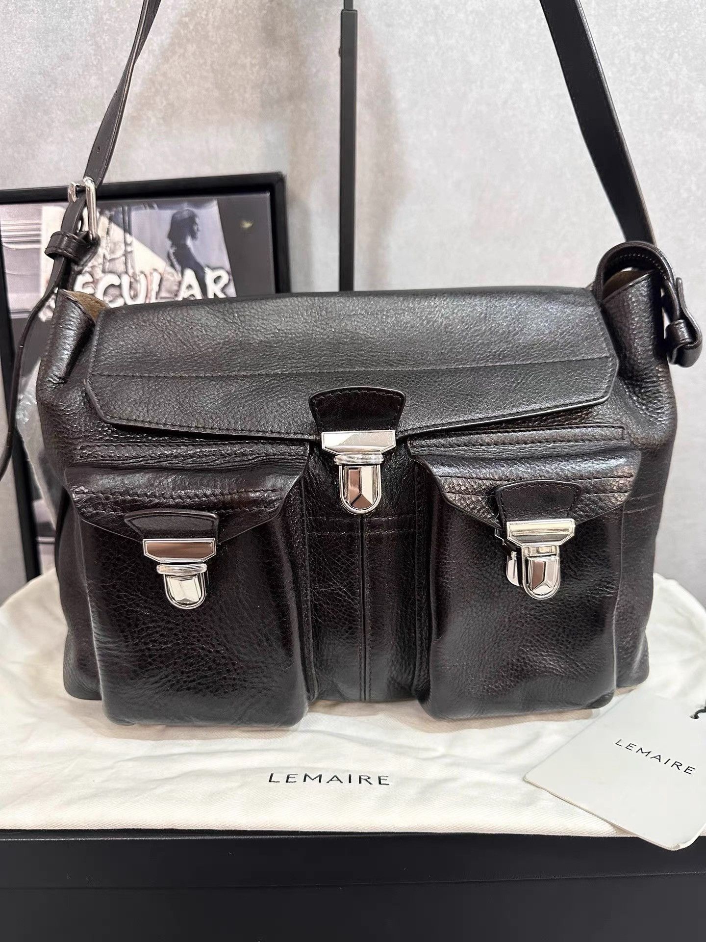Lemaire Lemaire Medium Dark Coffee Gear Bag K34 Size ONE SIZE - 2 Thumbnail