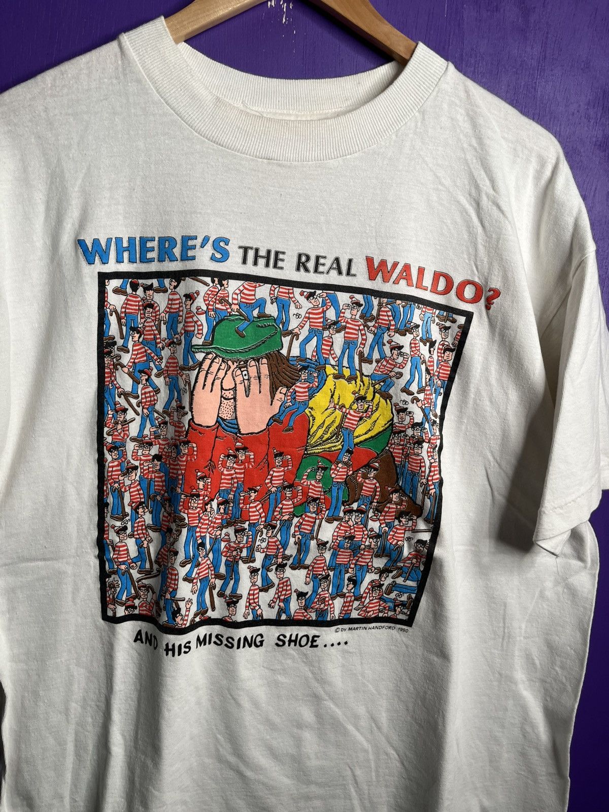 Vintage Vintage 1990 Where’s the real Waldo Art t-shirt Size US XL / EU 56 / 4 - 3 Thumbnail