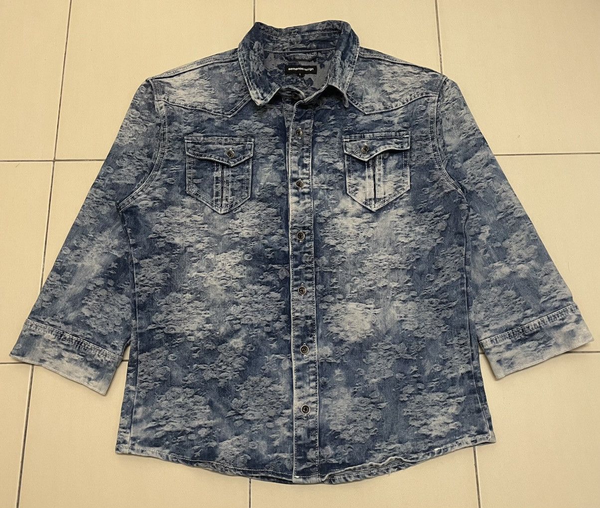 semanticdesign Semantic Design Heavy Denim Shirt Size US M / EU 48-50 / 2 - 1 Thumbnail