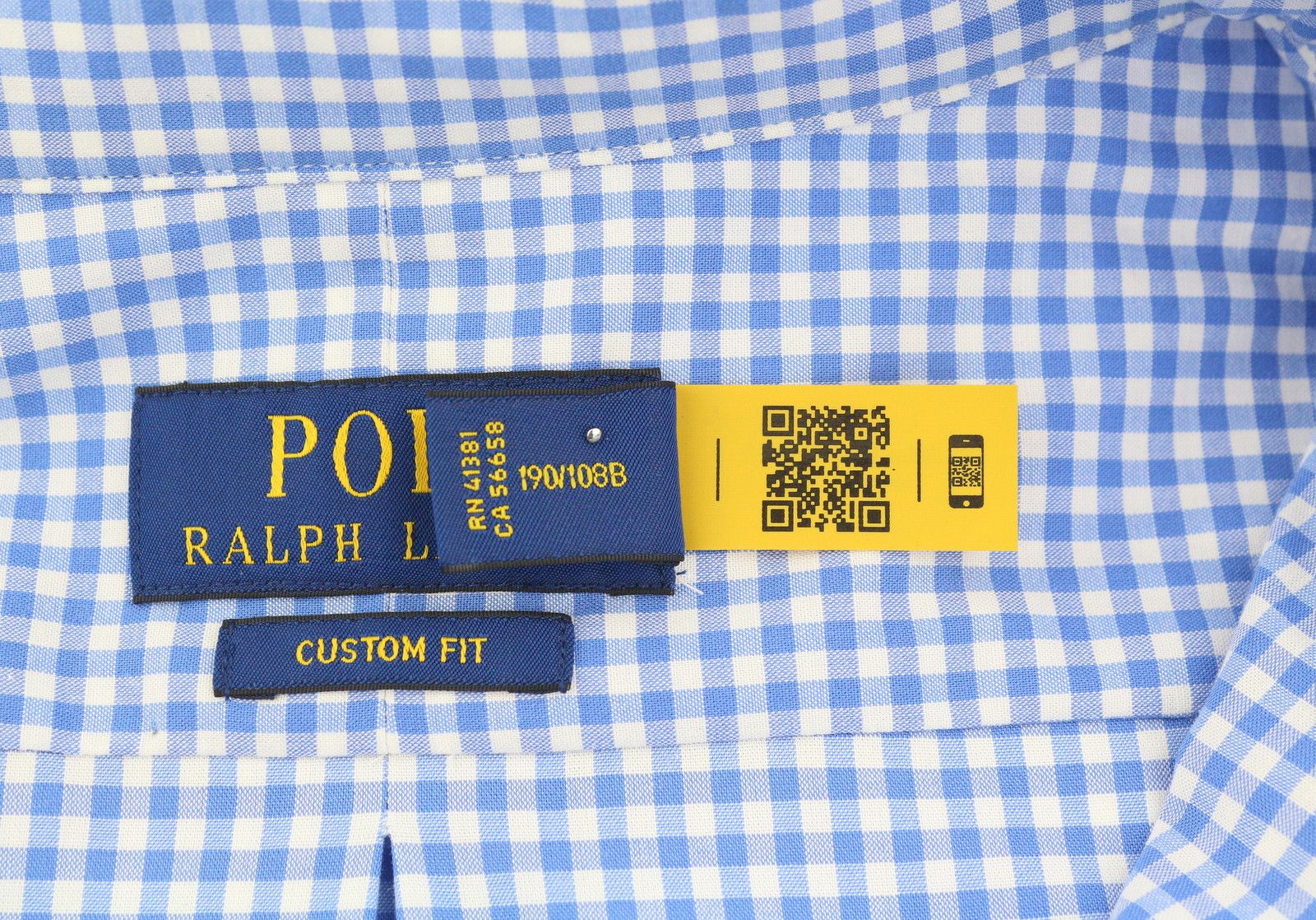 Ralph Lauren CORE REPLEN 2XL Blue Check Button-Down Custom Shirt 87006 Size US XXL / EU 58 / 5 - 10 Thumbnail