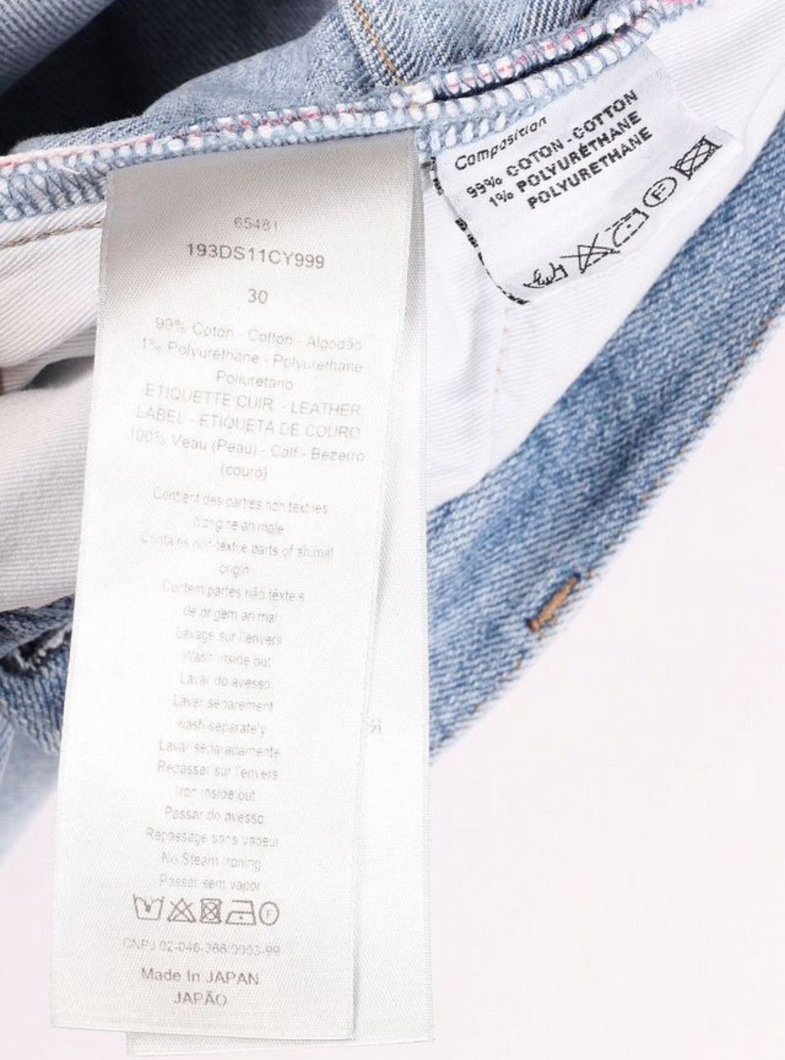 Dior Dior Homme Japan Selvedge Trash Dye Denim Jeans Size US 30 / EU 46 - 5 Thumbnail