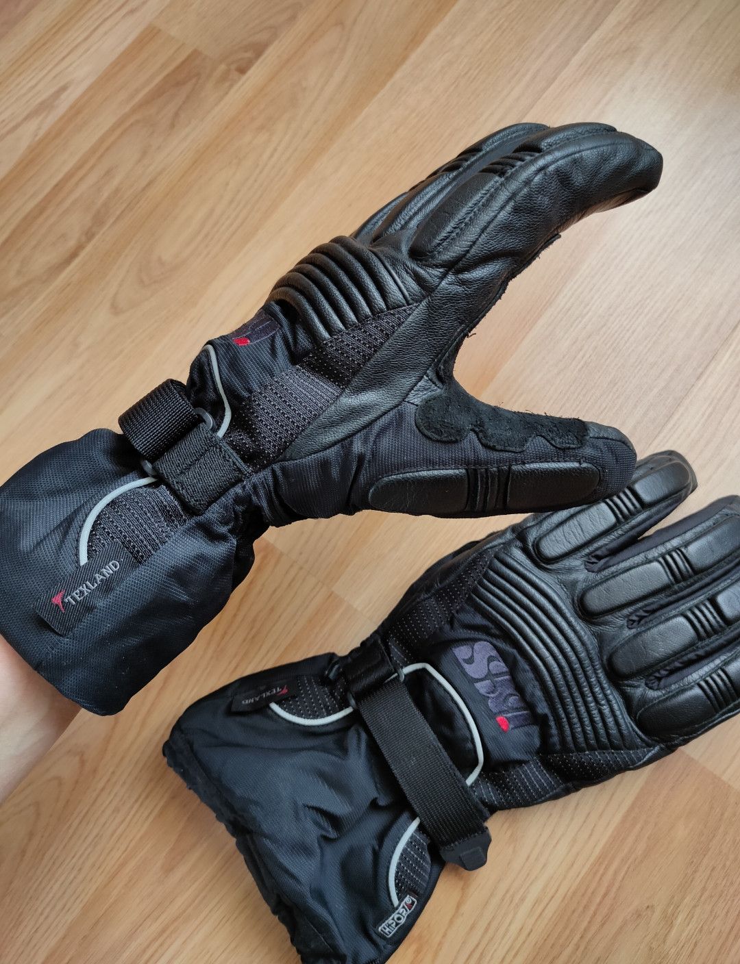 Genuine Leather Motorcycle gloves IXS Hipora Leather Outdoor Mountain Gloves Size ONE SIZE - 2 Thumbnail