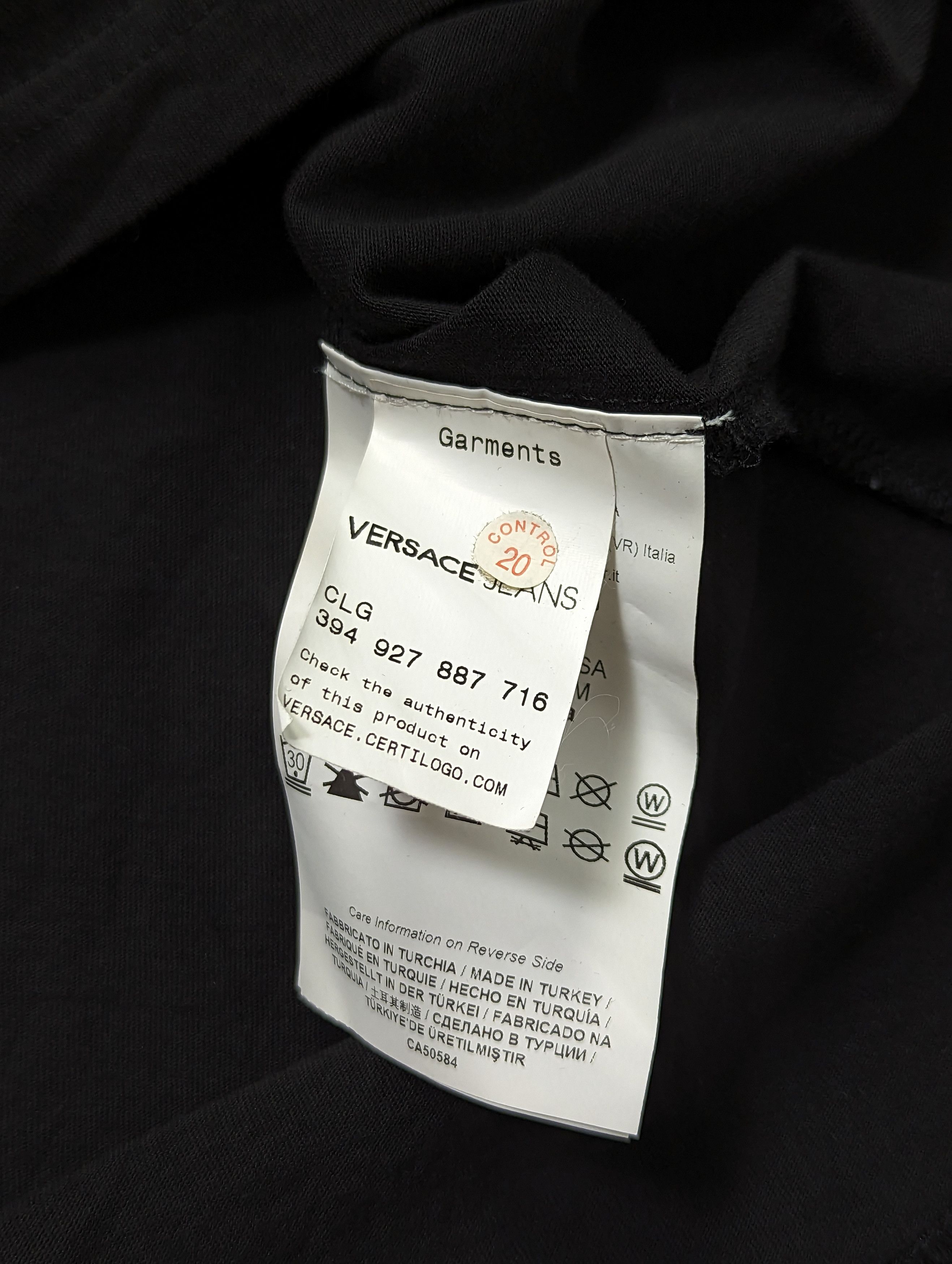 Versace × Versace Jeans Couture Versace Jeans Black Gold T-Shirt Size M Size US M / EU 48-50 / 2 - 9 Thumbnail