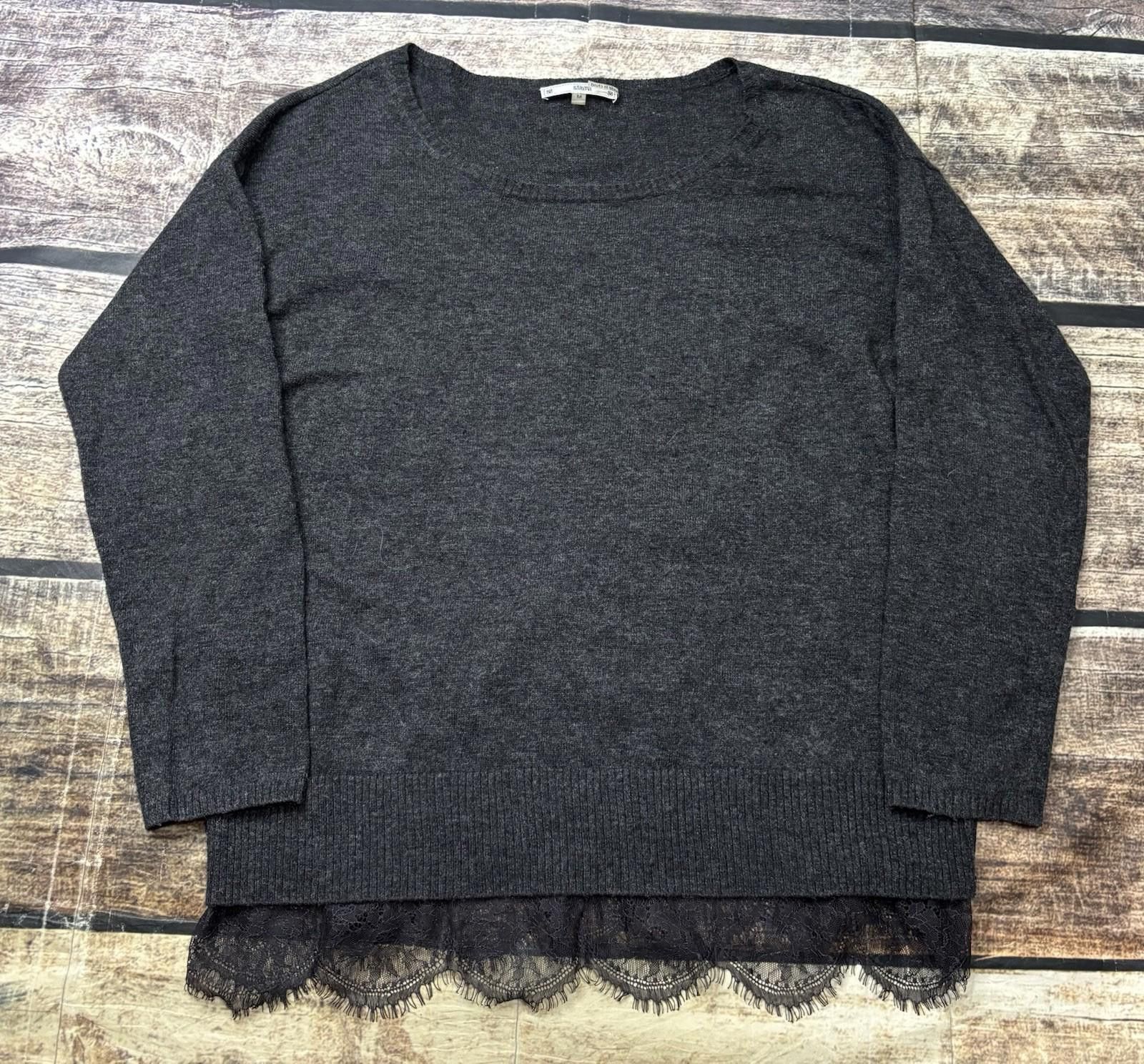 Sonia Rykiel Sioni Sweater Womens Medium Wool Cashmere Blend Lace Hem Size M / US 6-8 / IT 42-44 - 1 Thumbnail