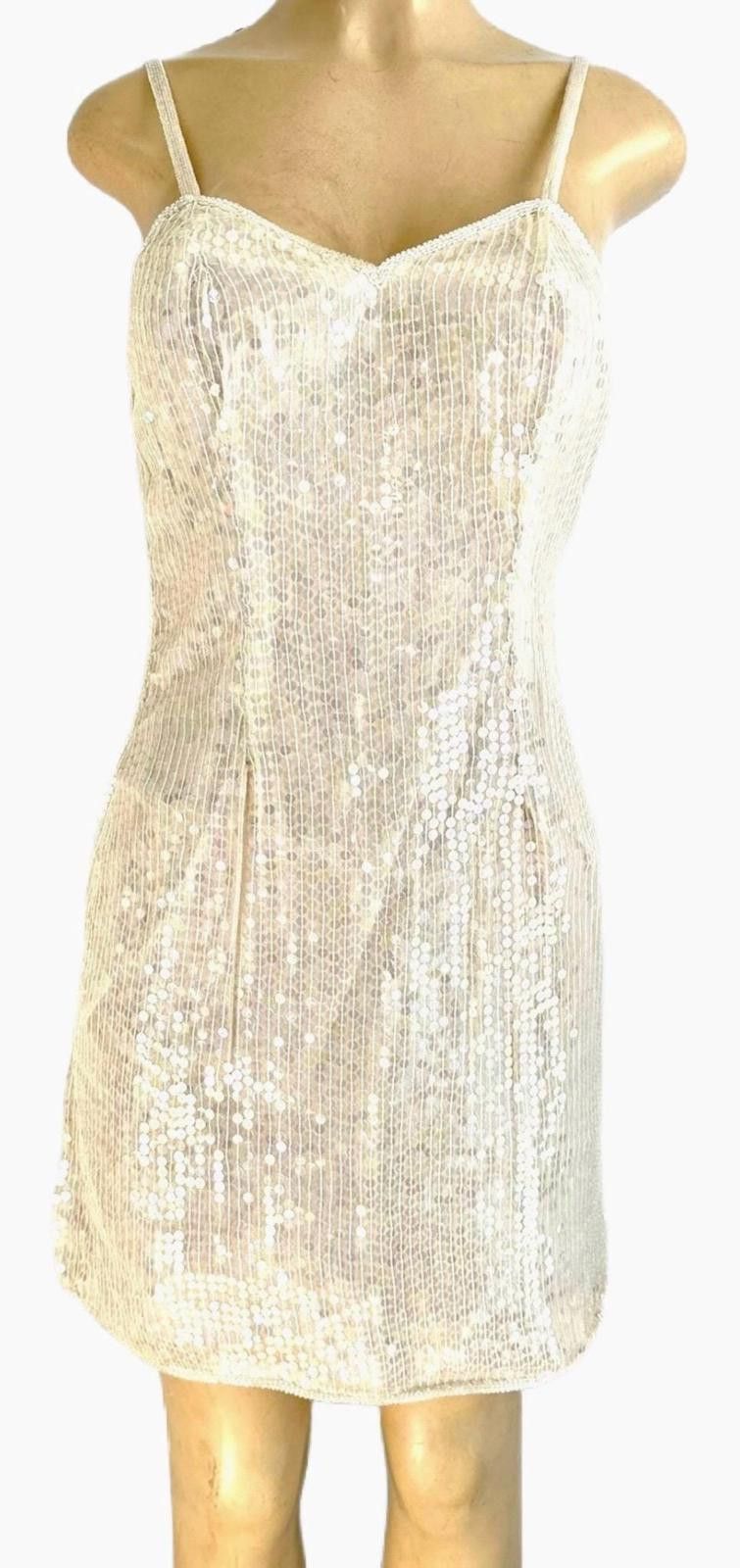 Other Sequin White Cocktail Dress size 14 Size XL / US 12-14 / IT 48-50 - 1 Preview