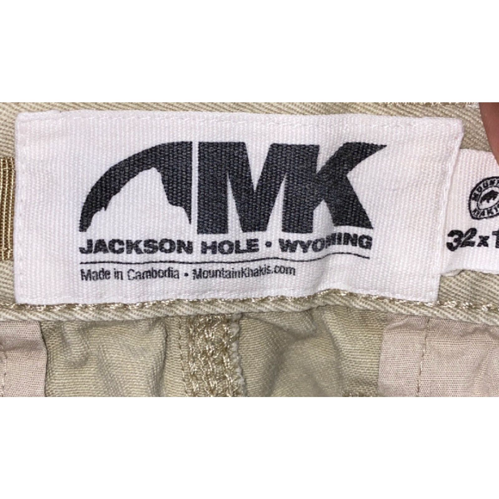Mountain Khakis MK Mens Beige Cotton Casual Shorts Size 32 X 10 Regular Flat Front Button Front Casual Mens 32 Beige Cotton Shorts VK Size US 32 / EU 48 - 6 Thumbnail