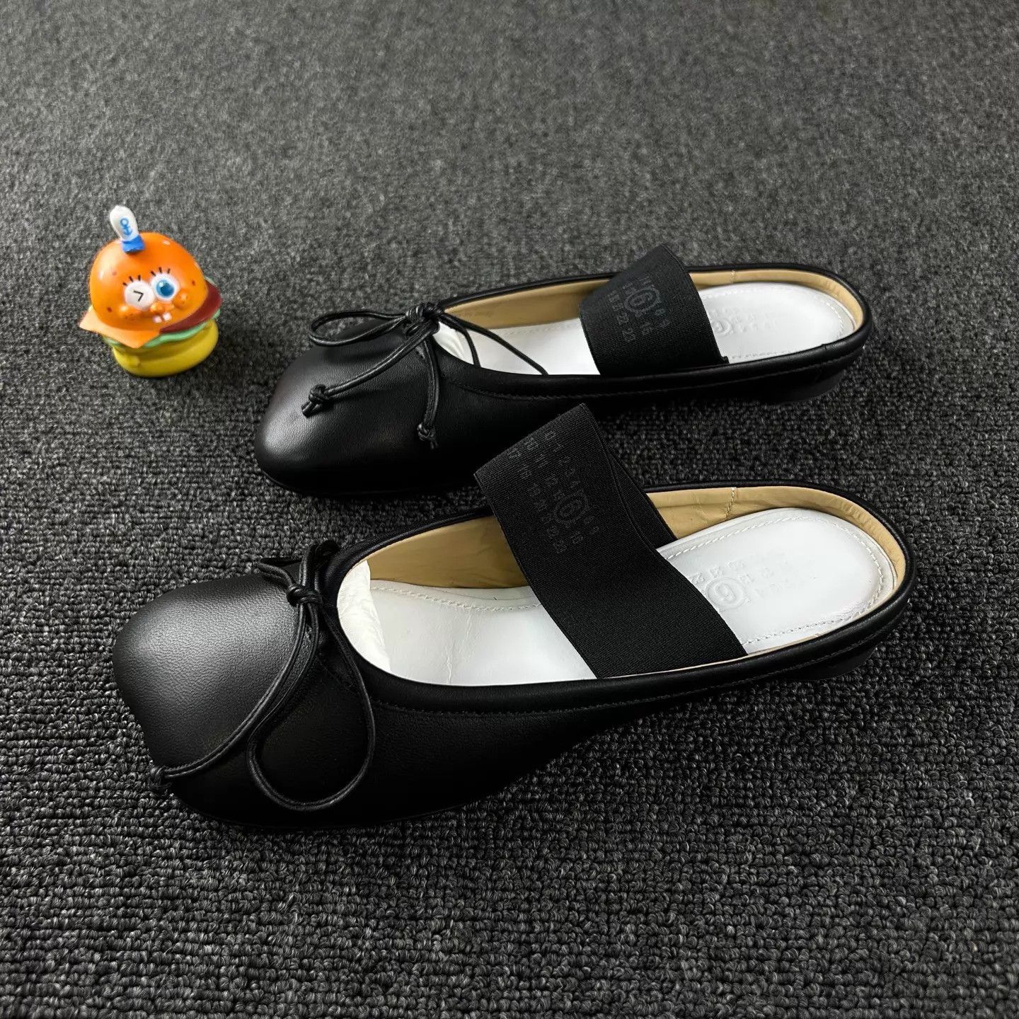 Maison Margiela Maison Margiela Black Bow Strap Ballet Slide 36 HB6315 Size US 5.5 / IT 35.5 - 1 Thumbnail