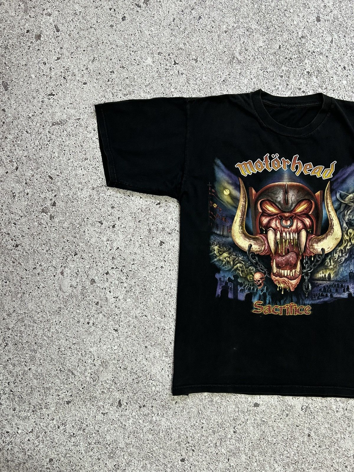 Band Tees × Vintage Vintage 90’s Band Rock Motorhead Sacrifice T-Shirt Size US XXL / EU 58 / 5 - 2 Thumbnail