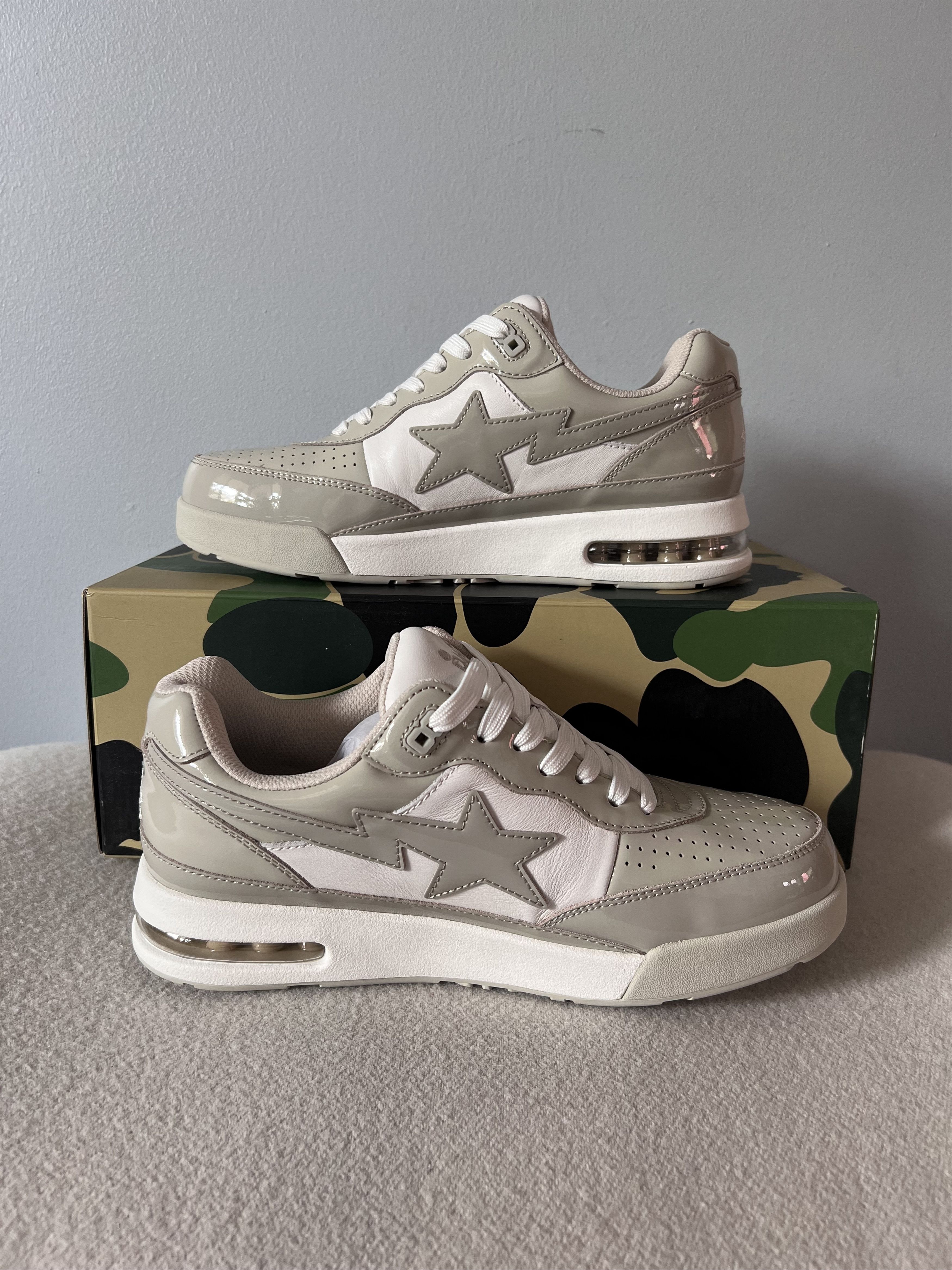 Bape Bape Road Sta Sneakers in Beige Patent Leather Size US 8.5 / EU 41-42 - 3 Thumbnail