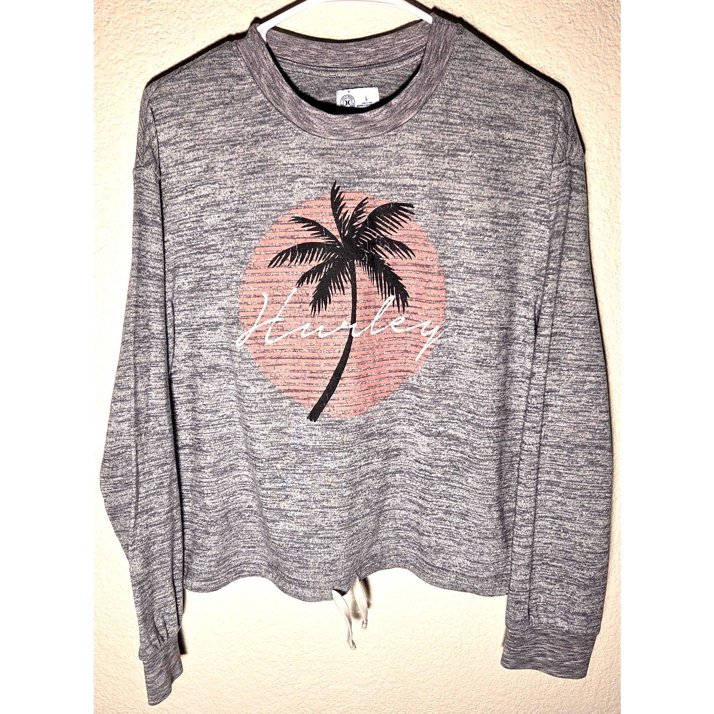Hurley Hurley Heather Grey Long Sleeve Graphic T-Shirt - Large Size L / US 10 / IT 46 - 2 Thumbnail